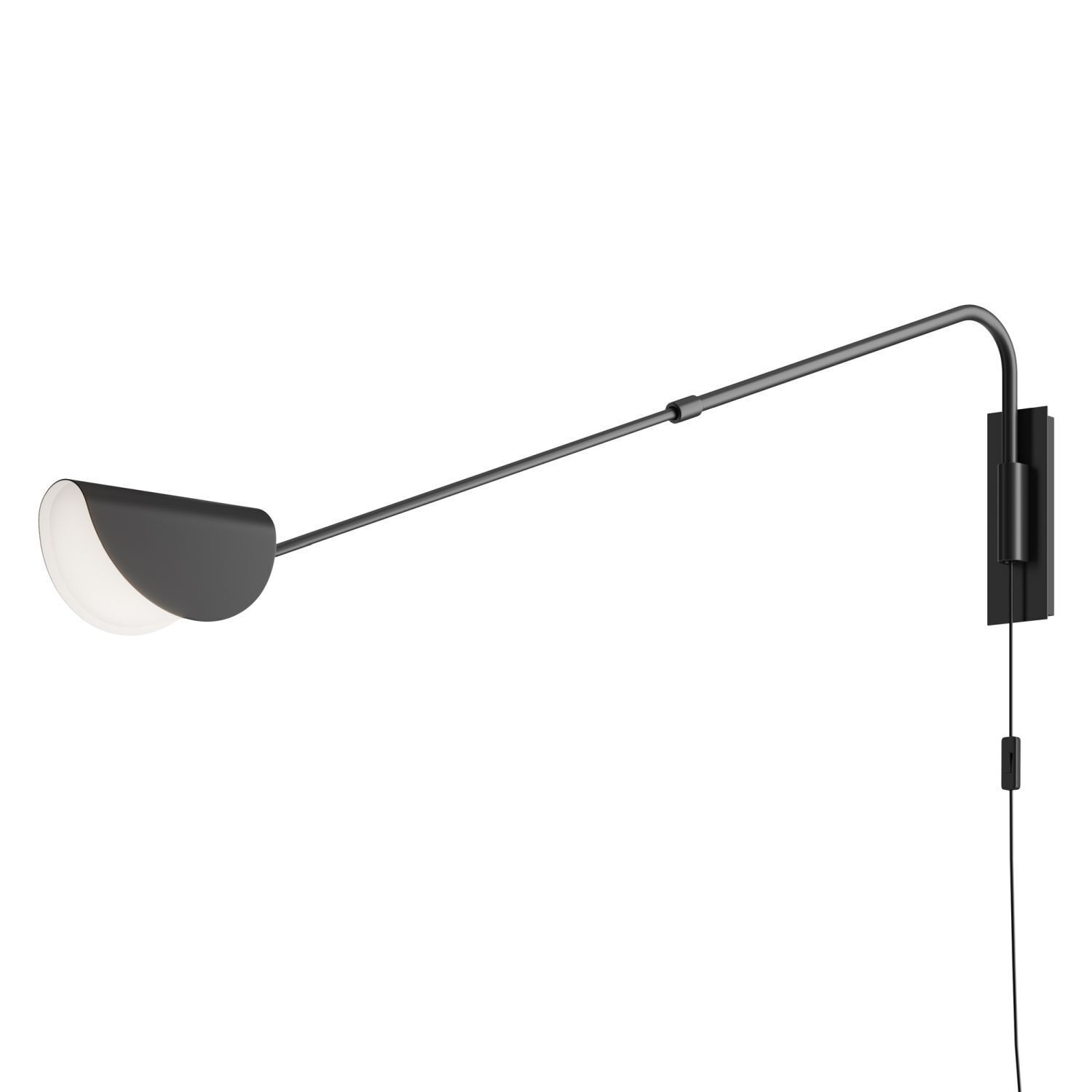 Wandleuchte, Wandlampe, Schwarz, Armlampe, Leselampe