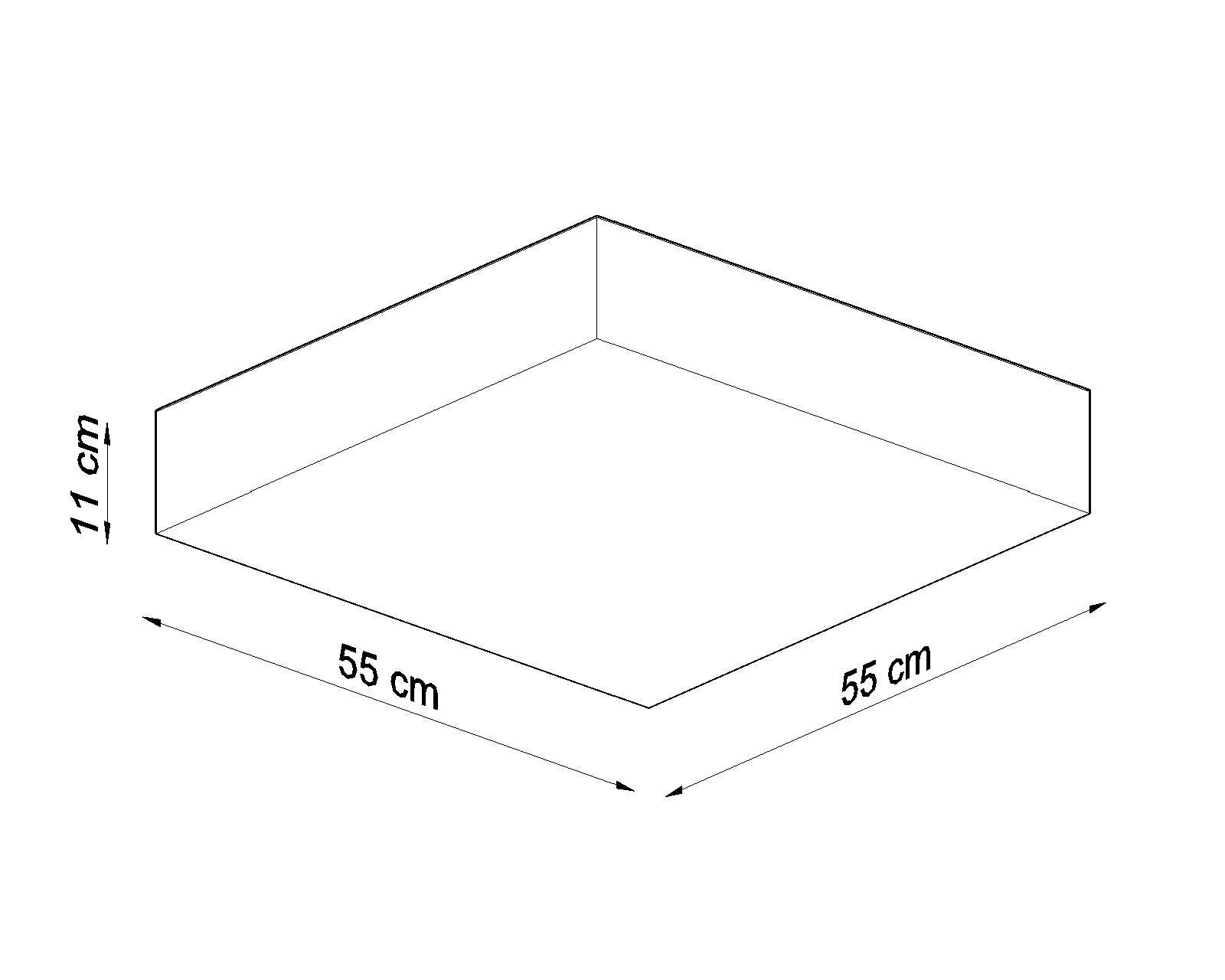 Plafonnier Moderne 55 cm de large Noir 4x E27 faible éblouissement