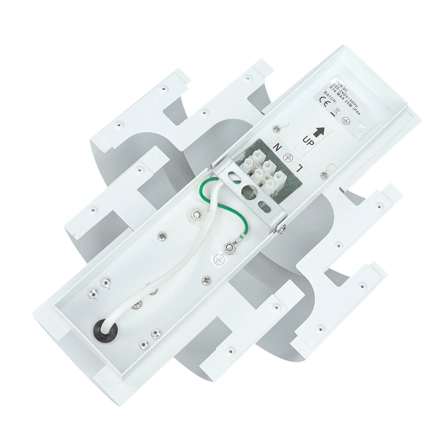 Edle Wandlampe Weiß Lichtmuster Sprudelbad, Wanne