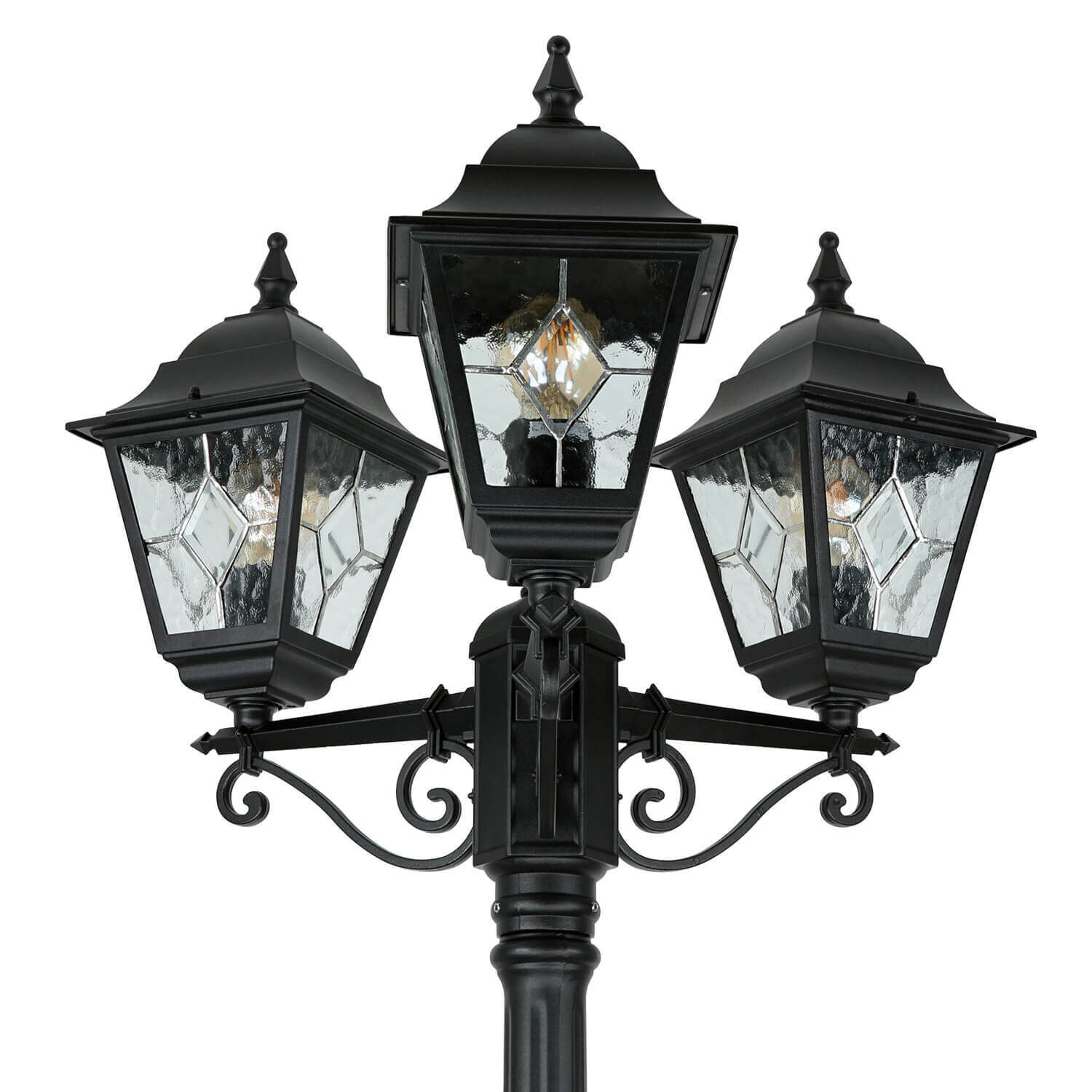 Kandelaber Schwarz 227cm hoch Rustikal LEADWORTH Lampe, Kronleuchter