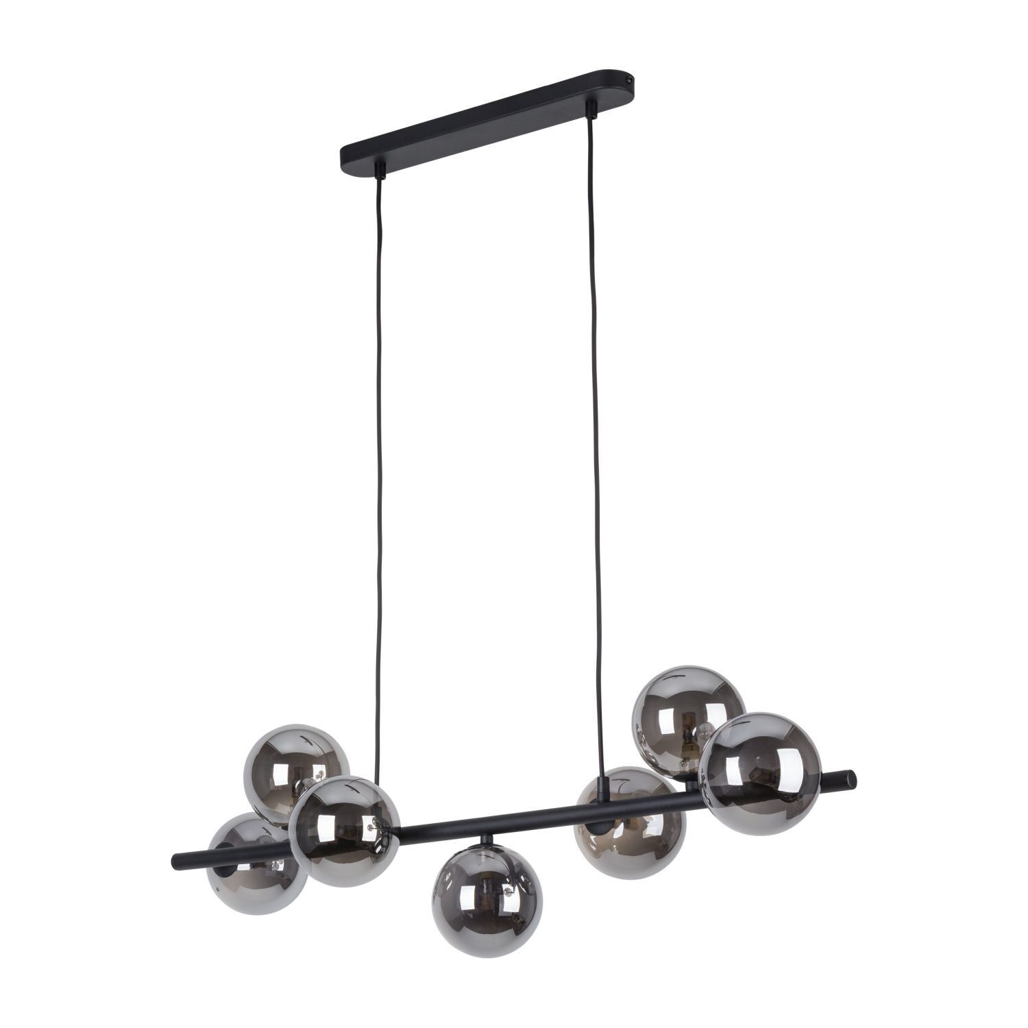 hängelampe, gläser, ballen, metall, schwarz