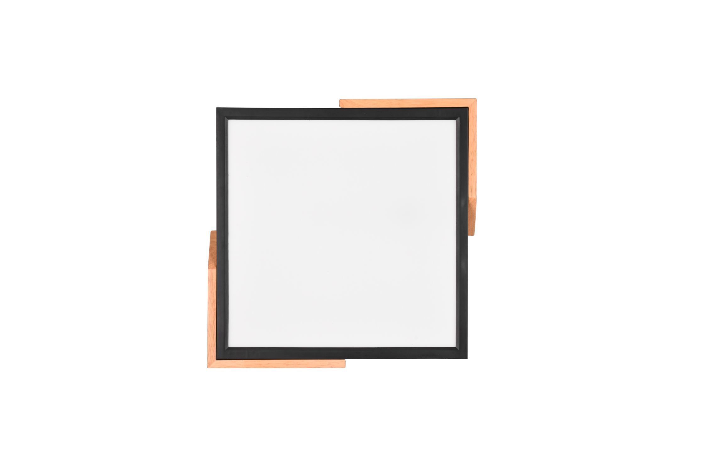 LED Deckenleuchte Holz 2400 lm B:31,5 cm Schwarz Natur Weißes Brett