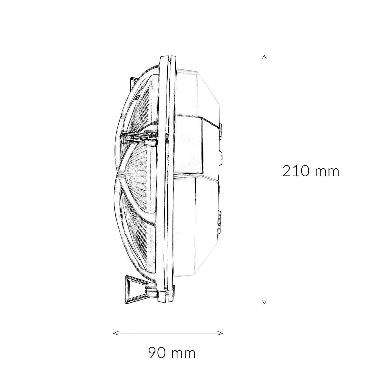 Schiffslampe Wand Ø 21 cm Messing Glas E27 IP64 außen