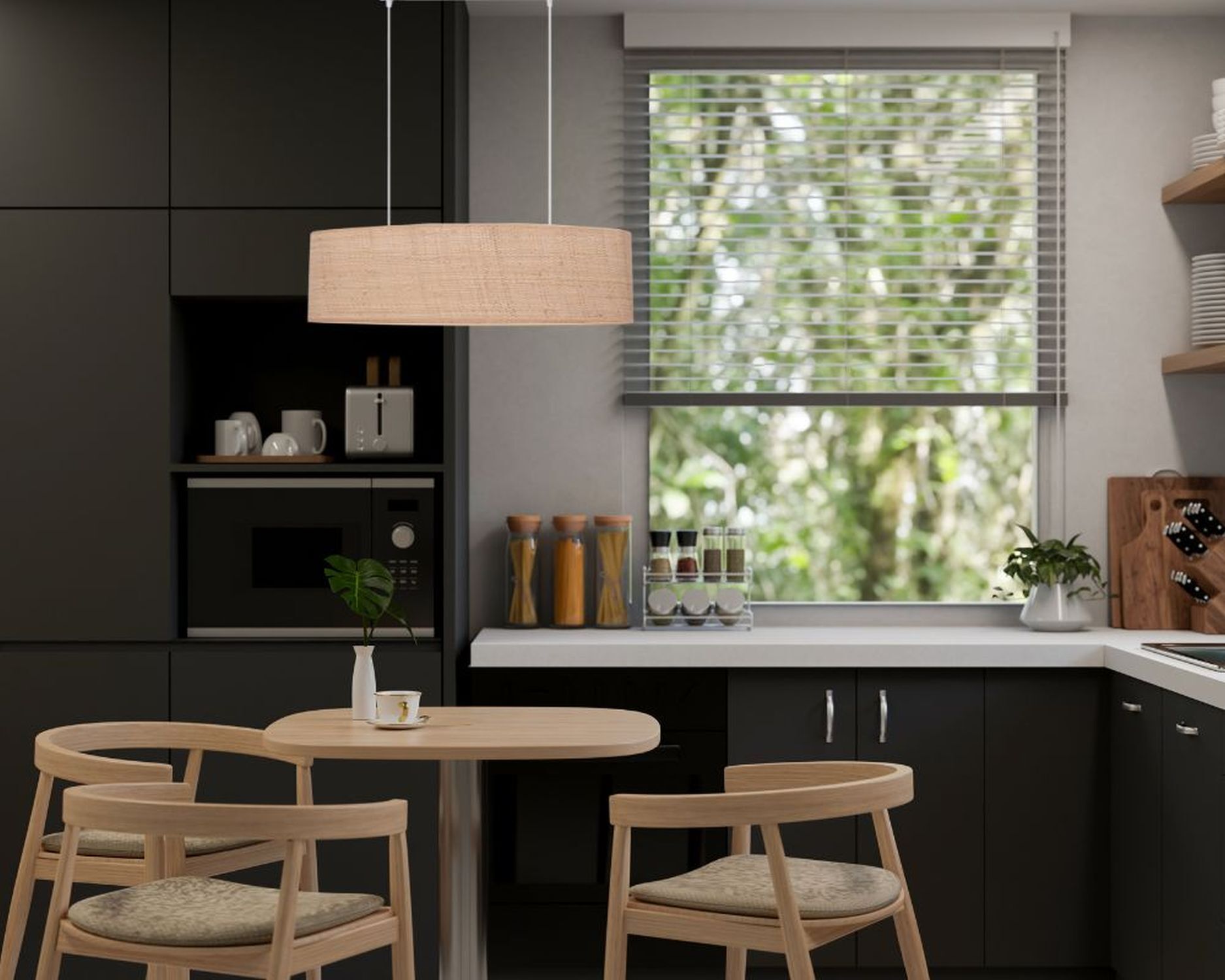 Lampe à suspendre confortable Tissu naturel 2 flammes E27 70 cm Innenarchitektur, Inneneinrichtung, Esstisch, Mobiliar, Lampe