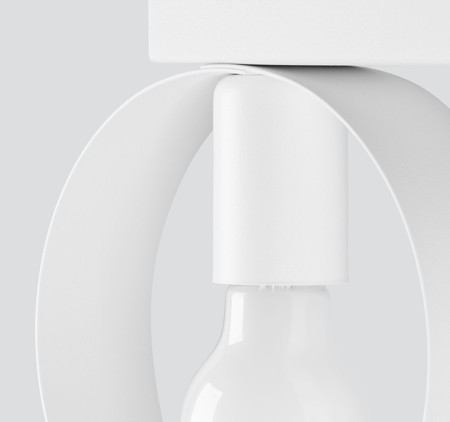 Deckenlampe Weiß Metall 40 cm lang 2-flammig E27
