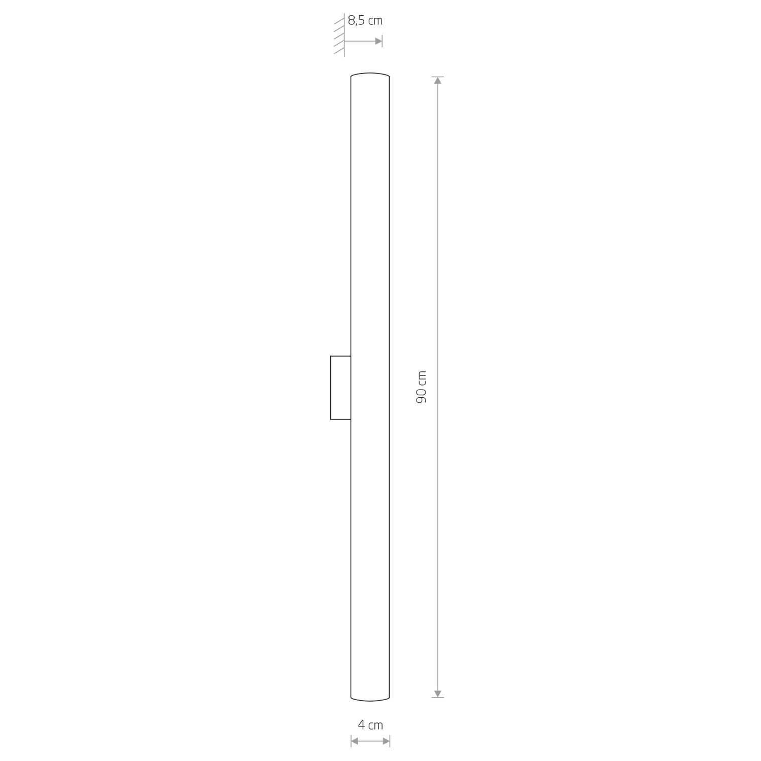LED Spiegelleuchte 4000 K 1750 lm 90 cm lang IP44 Weiß Chrom