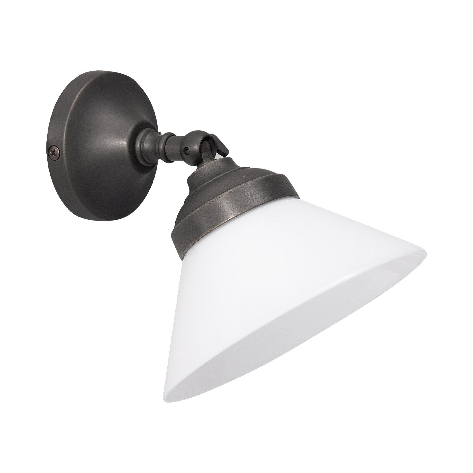 Spot Lampe murale réglable laiton verre en bronze blanc