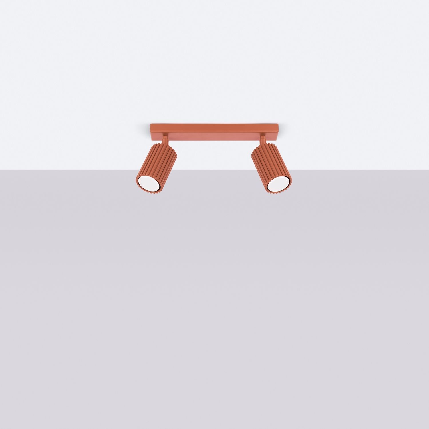 Deckenspot Rot verstellbar GU10 2 flammig L:30 cm Zaun