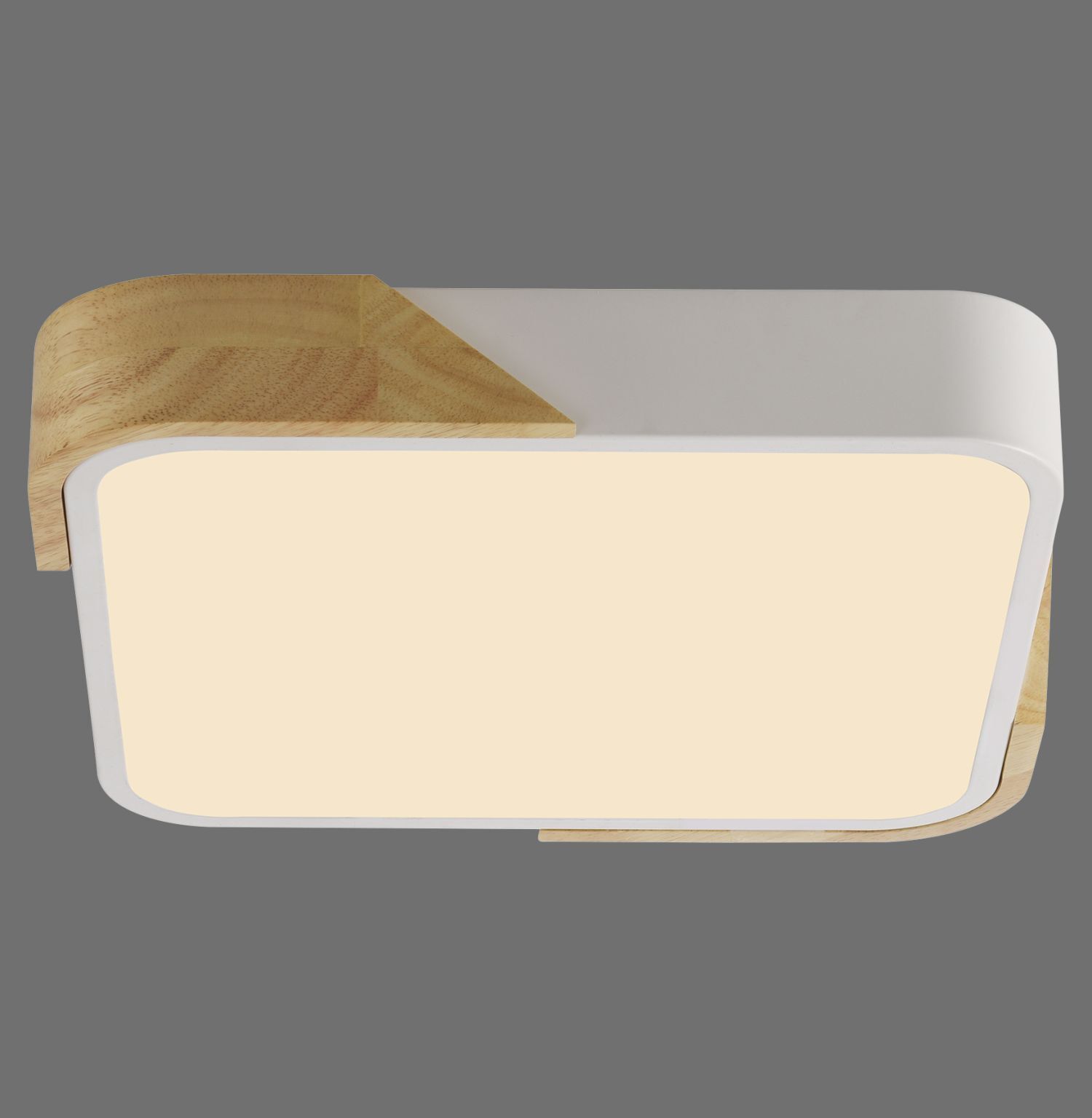 Plafonnier LED Bois L:32 cm Blanc Naturel 3000 K Postfach