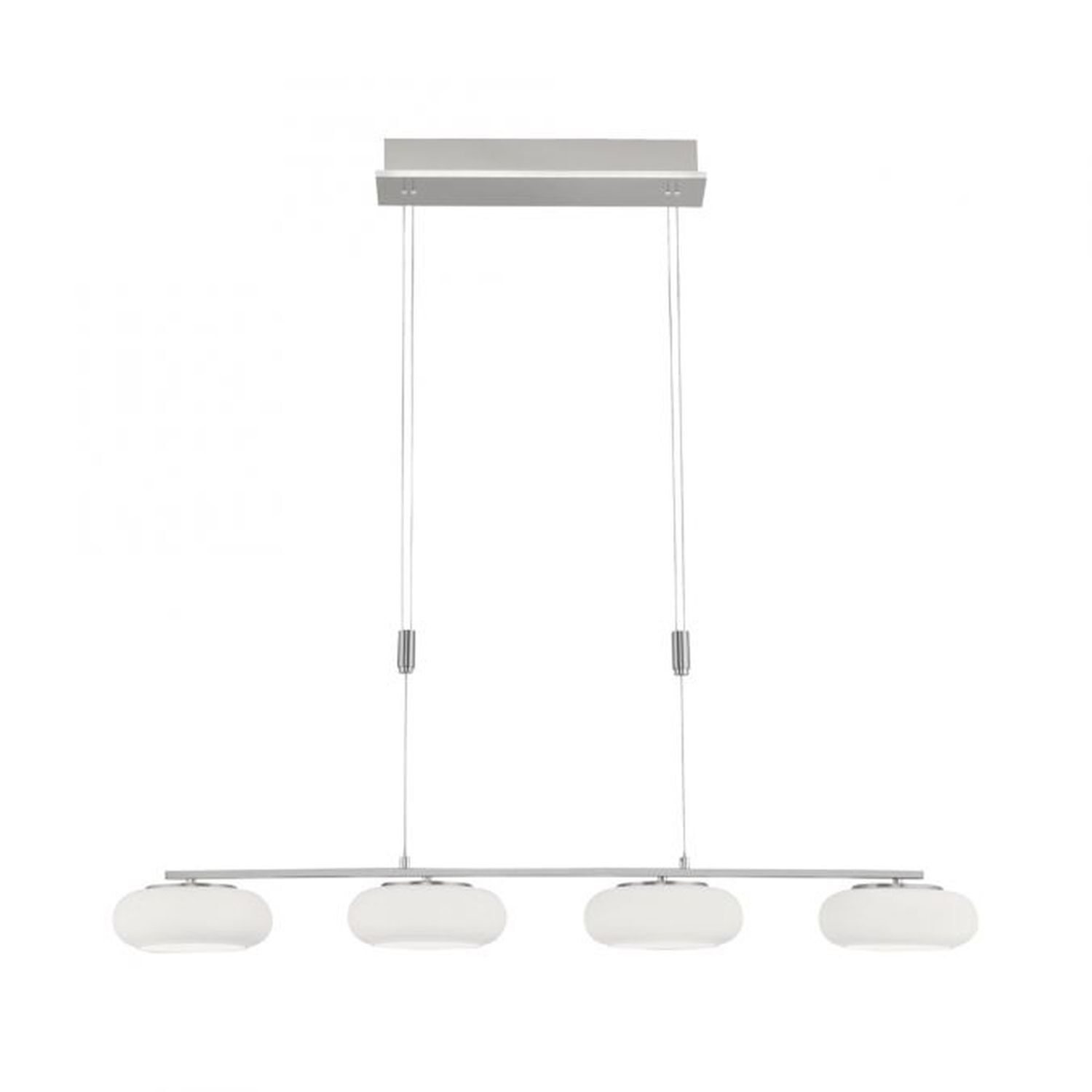 LED Hängelampe Glas in Stahl 108 cm 38 W Fernbedienung Lampe