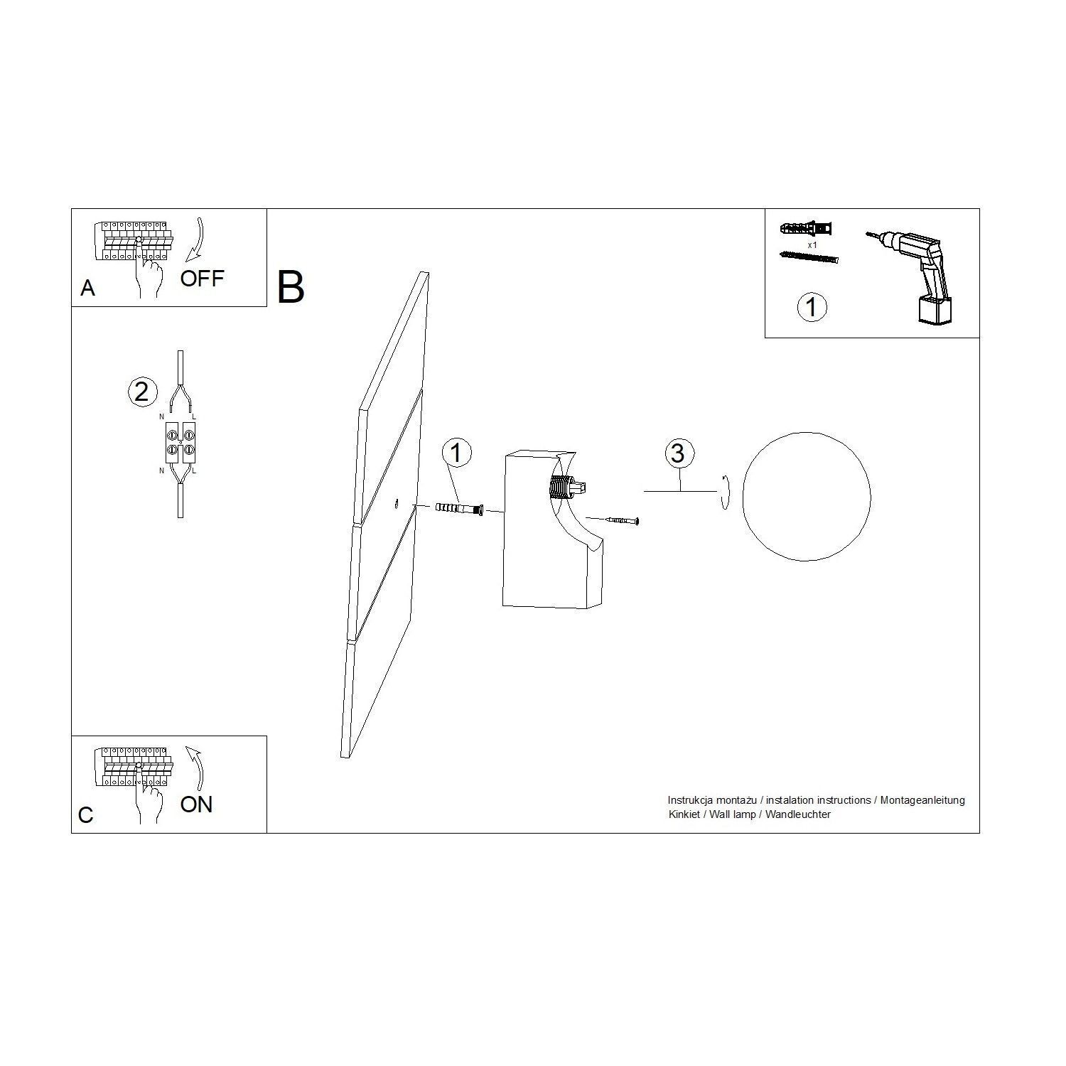 apparat, montage, schraube, blech, kabel