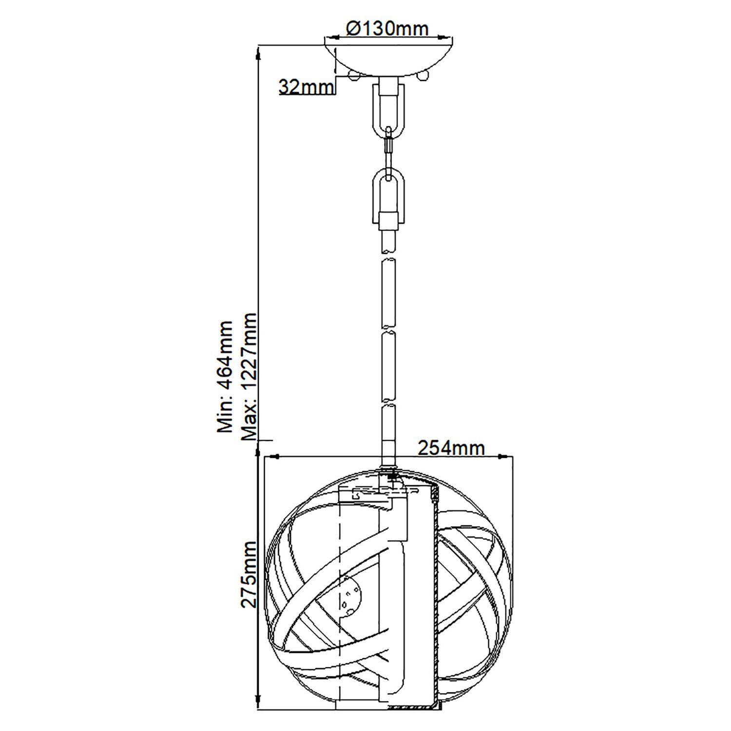 pendant light, hängende Leuchte, geometrische Kugel, Kettenlampe, pendantlampe