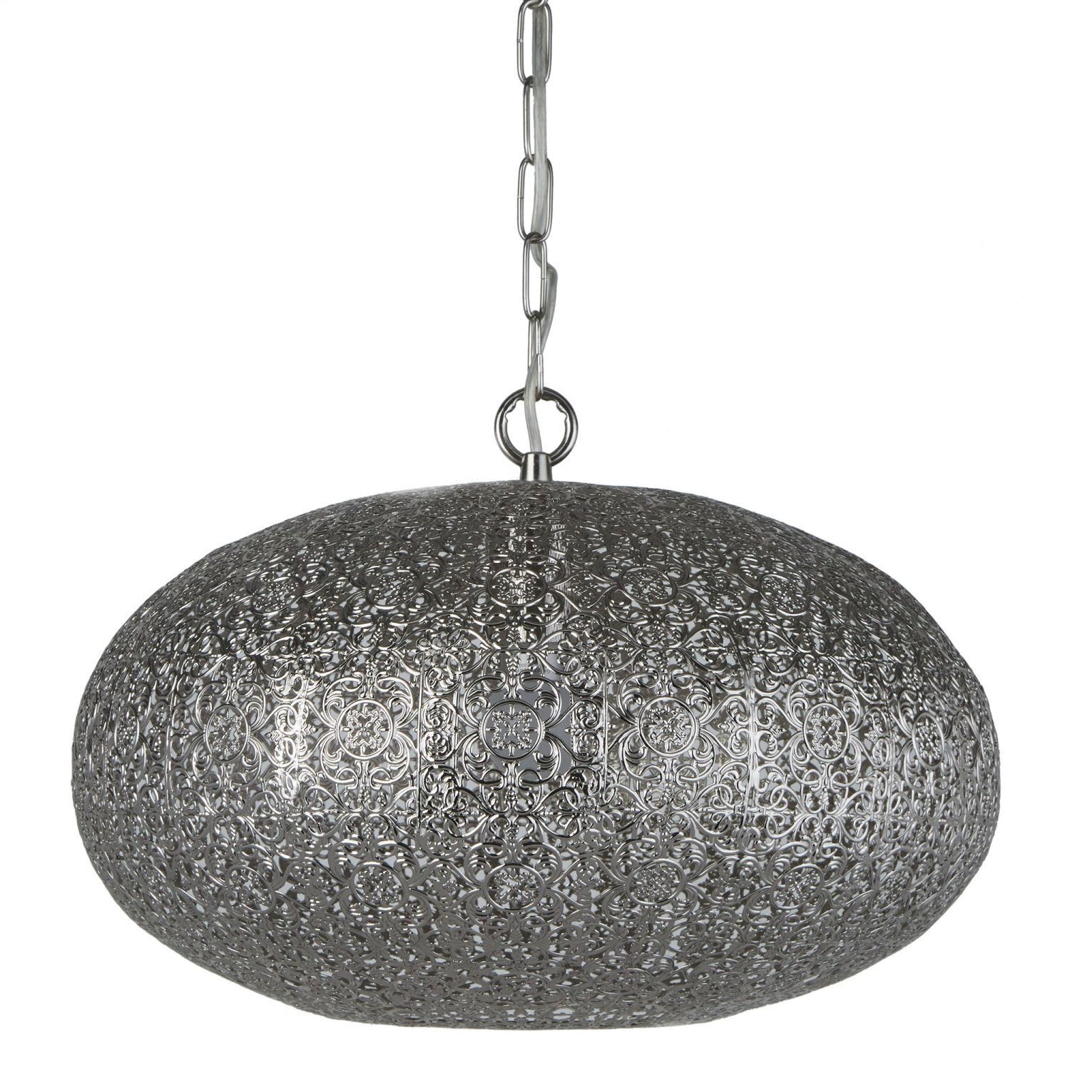 Hängelampe Metall Ø 39 cm Orientalisch in Nickel E27