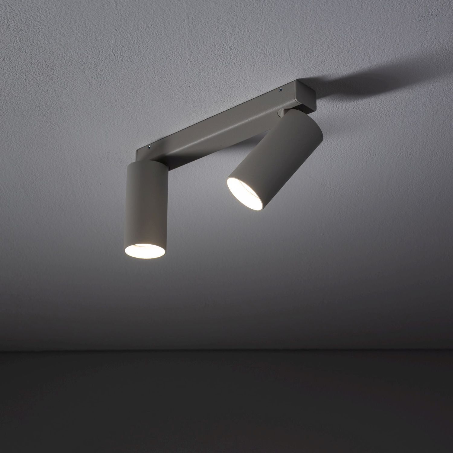 deckenleuchte, spotlights, auge, metall, grau