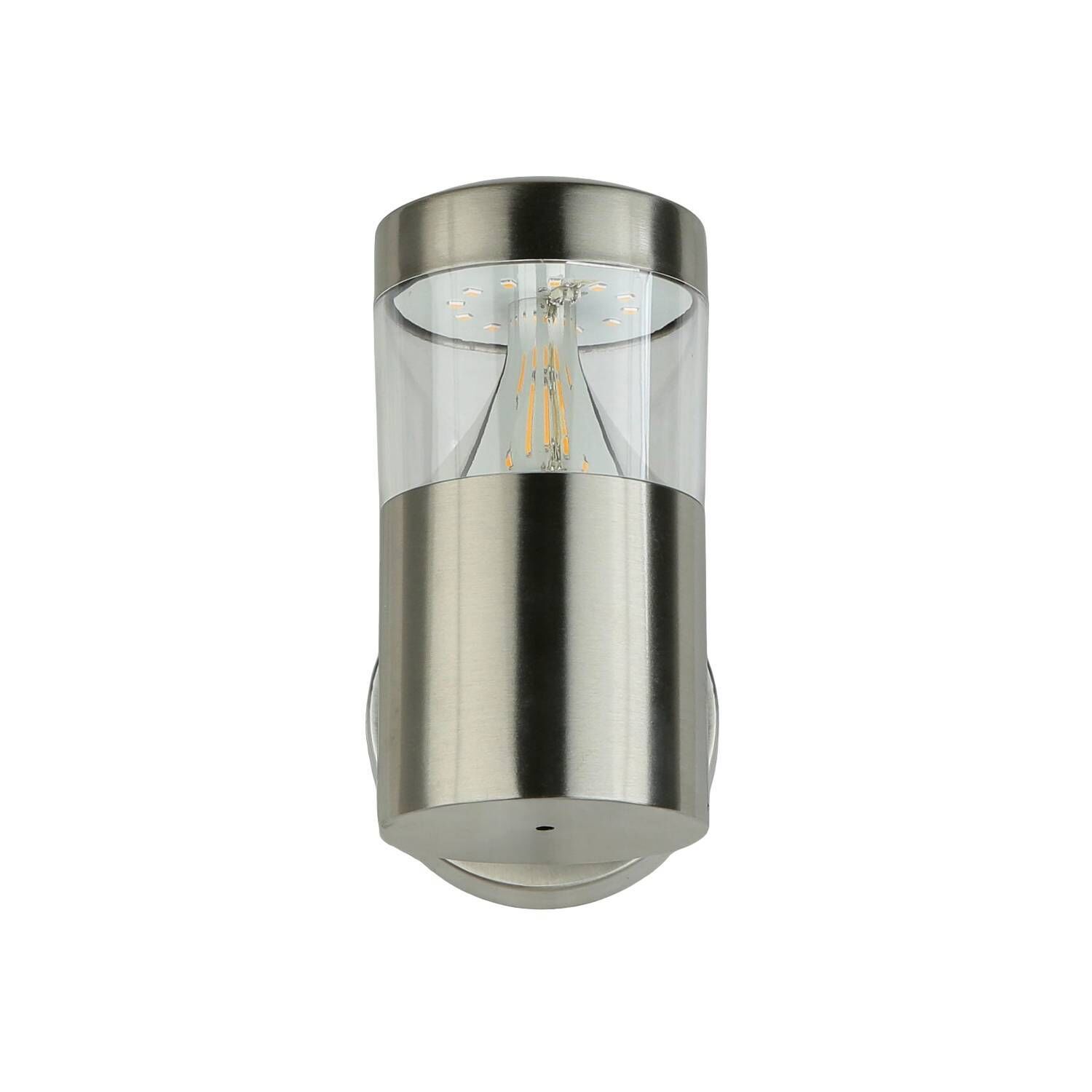 Wandlampe, Wandleuchte, Stahl, Glas, LED-Lampe