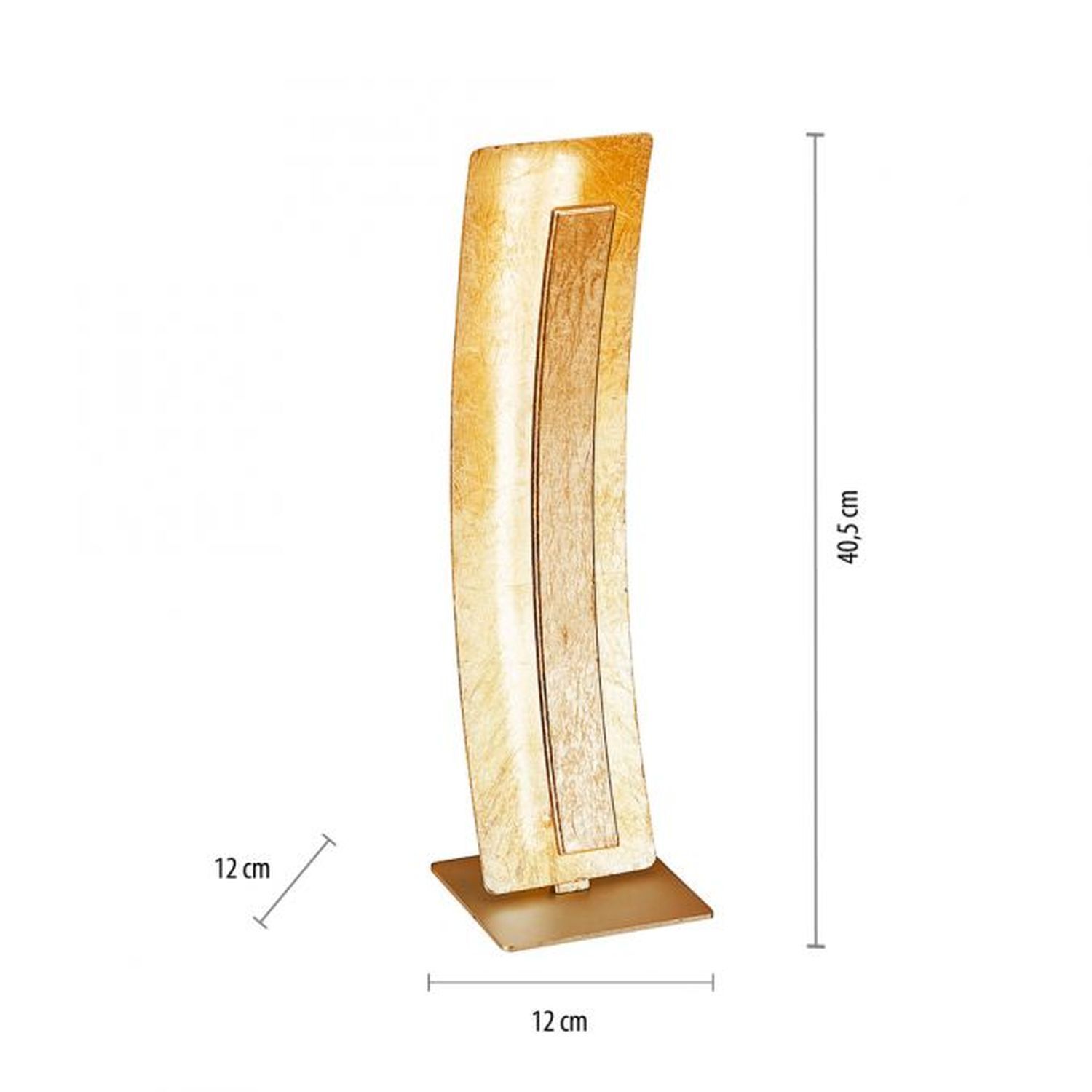 Elegante LED Tischlampe warmweiß 40,5 cm in Blattgold Elegante LED Tischlampe warmweiß 40,5 cm in Blattgold