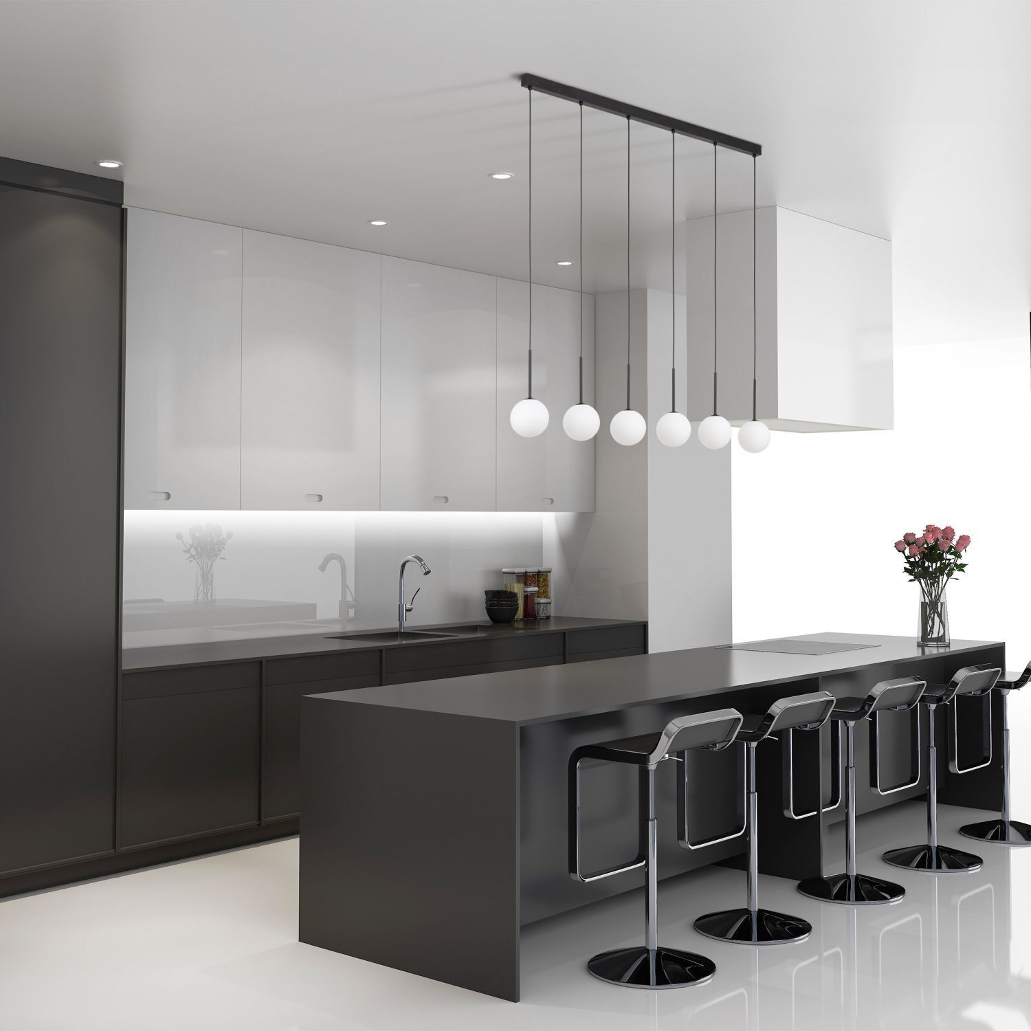 Drinnen, Innenarchitektur, Küche, Waschbeckenhahn, Kücheninsel