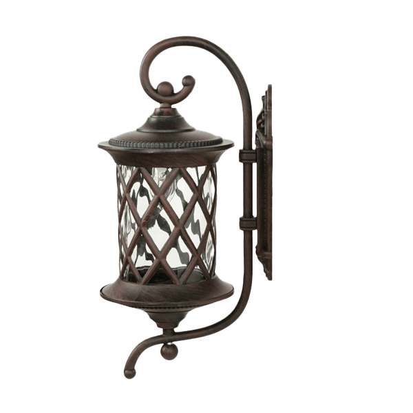 Außenwandleuchten Rustikal Laterne, Wandleuchte, Gartenlaterne, Metall, Glas
