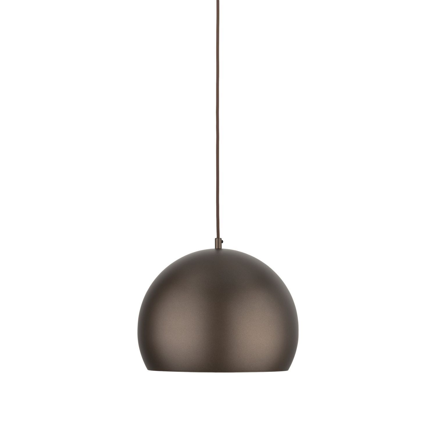 Lampe à suspendre ronde en métal Ø 27 cm E27 brun design rétro