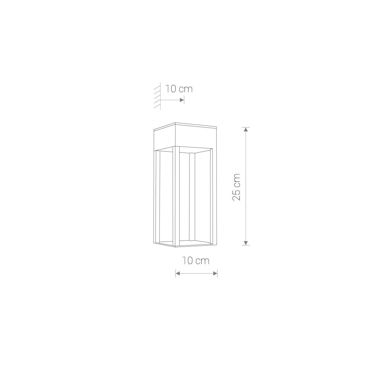 LED Wandlampe außen IP54 Schwarz 3000 K 820 lm Modern