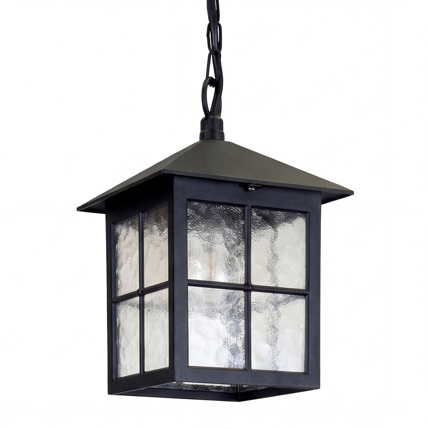 aussen-haengeleuchte-harold-1-flammig-schwarz-rustikal-vintage-02 Laterne, Hängelampe, Metall, Schwarz, Glas