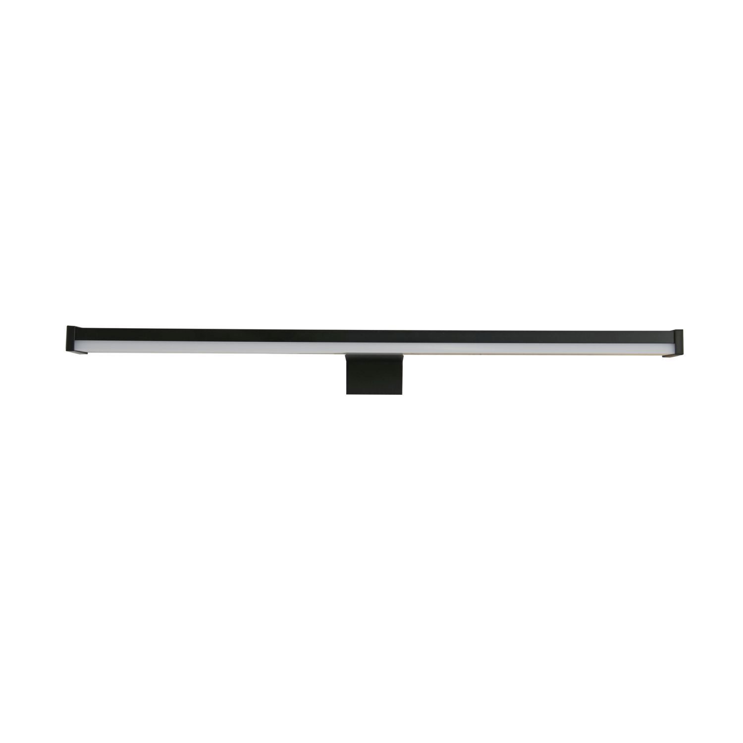 Schwarze LED Spiegelleuchte Aluminium IP44 9 W 3000 K LED, Wandhalter, Barlamentschiene, Schwarz, Küchenleuchte