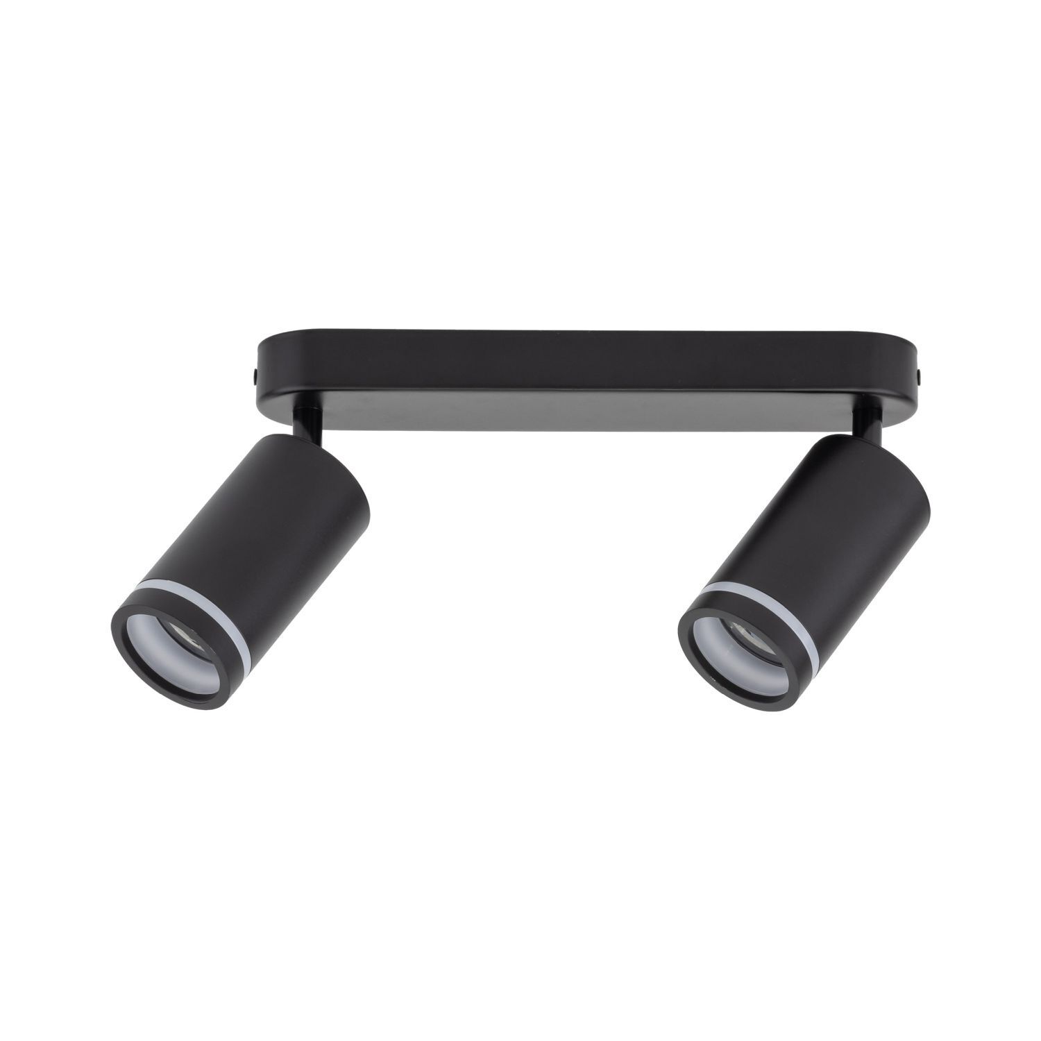 Spot de plafond en métal 43,5cm de long noir 2 flammes GU10 Beleuchtung