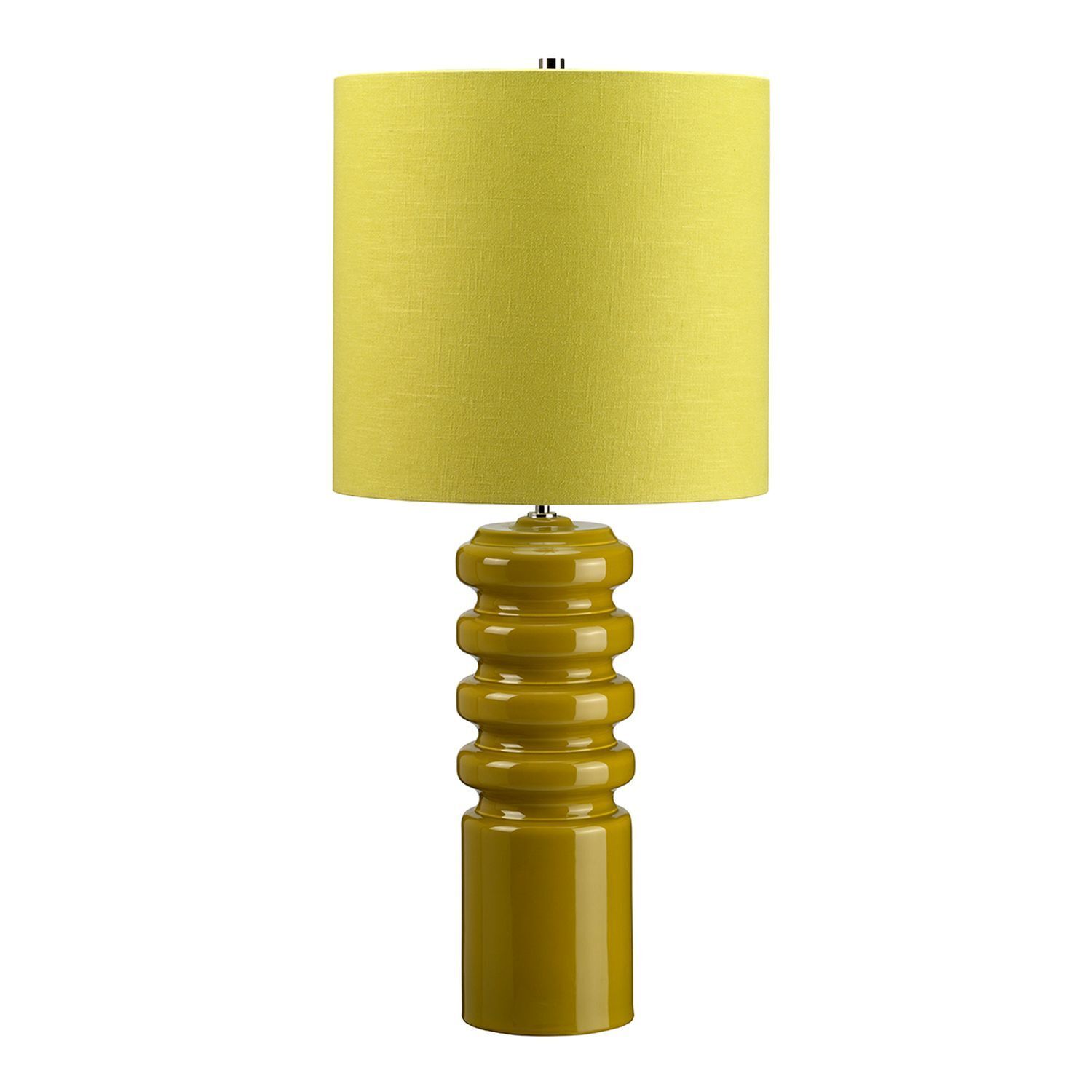 Lampe de table rétro en céramique tissu citron vert SILUETA