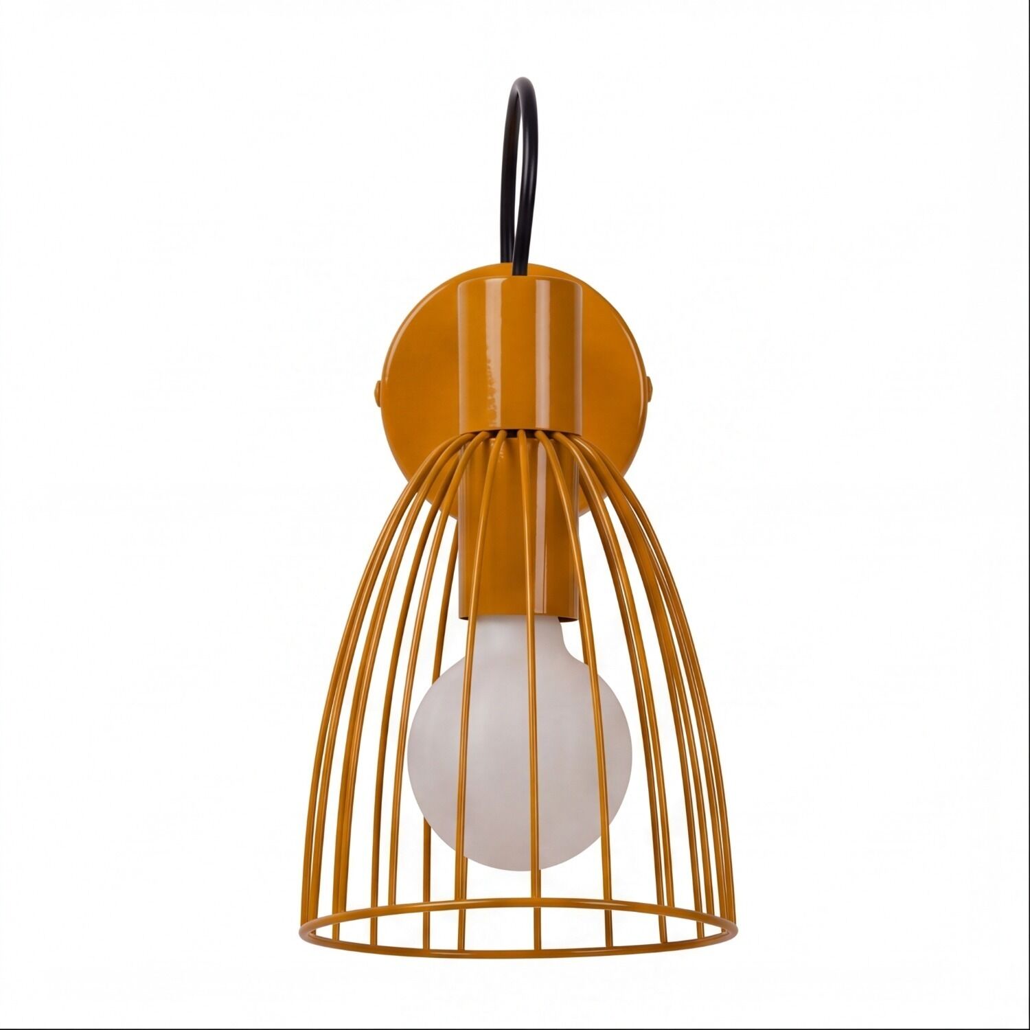 spots-kinderzimmerlampe-wohnzimmerbeleuchtung-navik-1x-e27-bis-40w-ockergelb-metall-fuer-wohnzimmer-kinderzimmer-bad-le128991-01 pendant, Lichtquelle, Käfiglampe, orange, Glühbirne