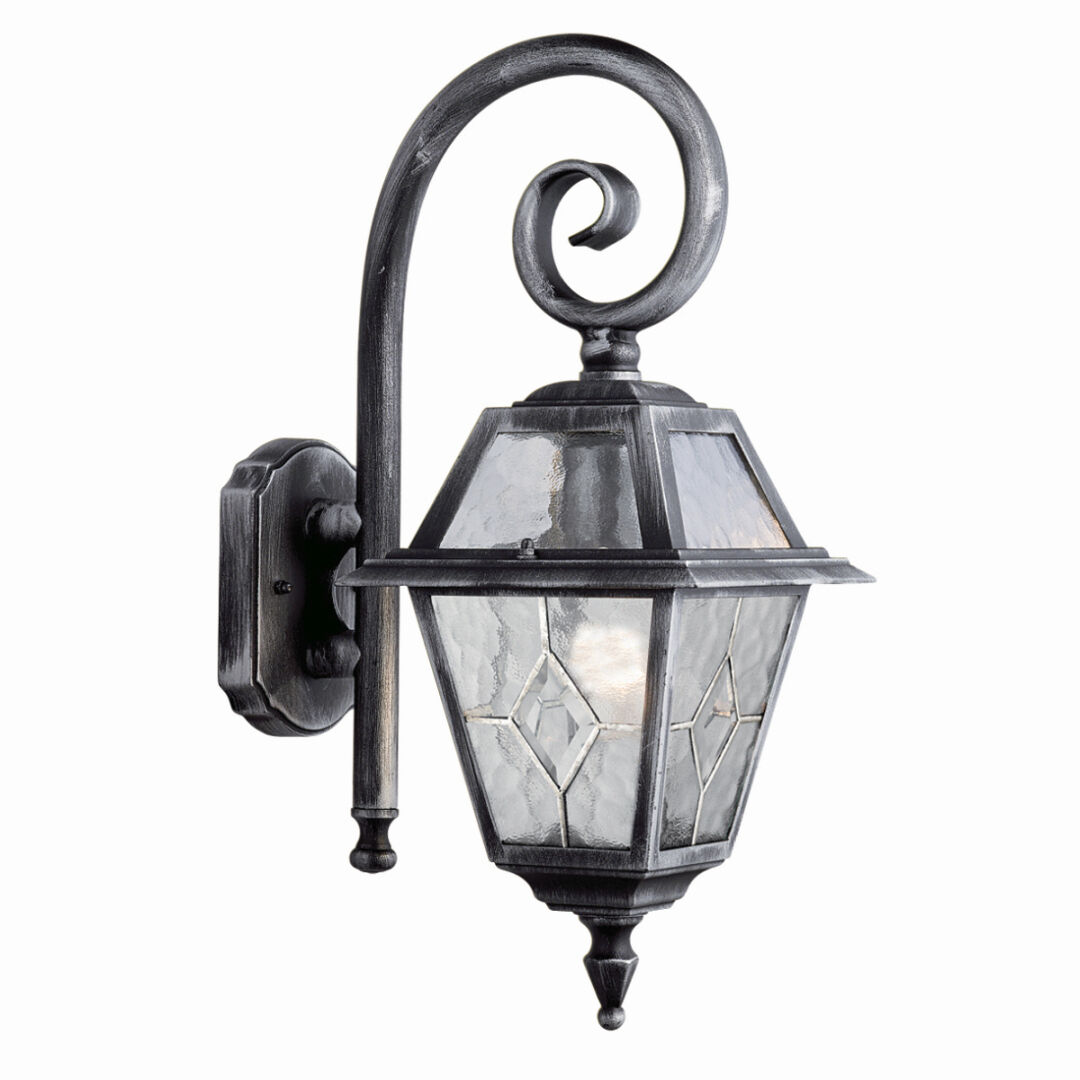 Applique murale extérieure classique en argent noir Lampe, Leuchte