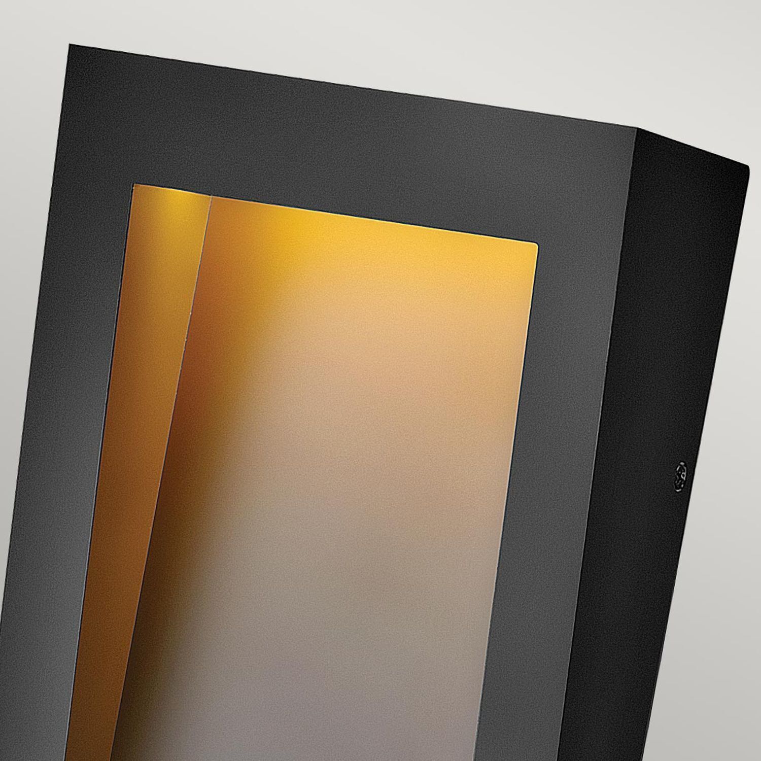 Applique LED d'extérieur 38 cm de haut IP44 noire carrée TWEED Spiegel