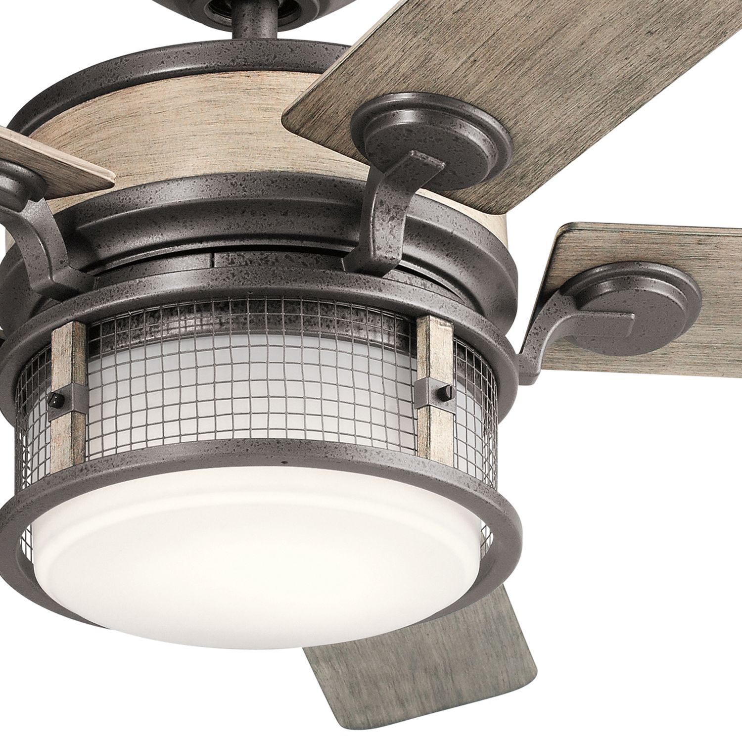 deckenventilator-mit-beleuchtung-grida-2 Deckenventilator, Deckenventilator mit Licht, Holzfinish, Metallkorb, Fünfblatt-Lampe