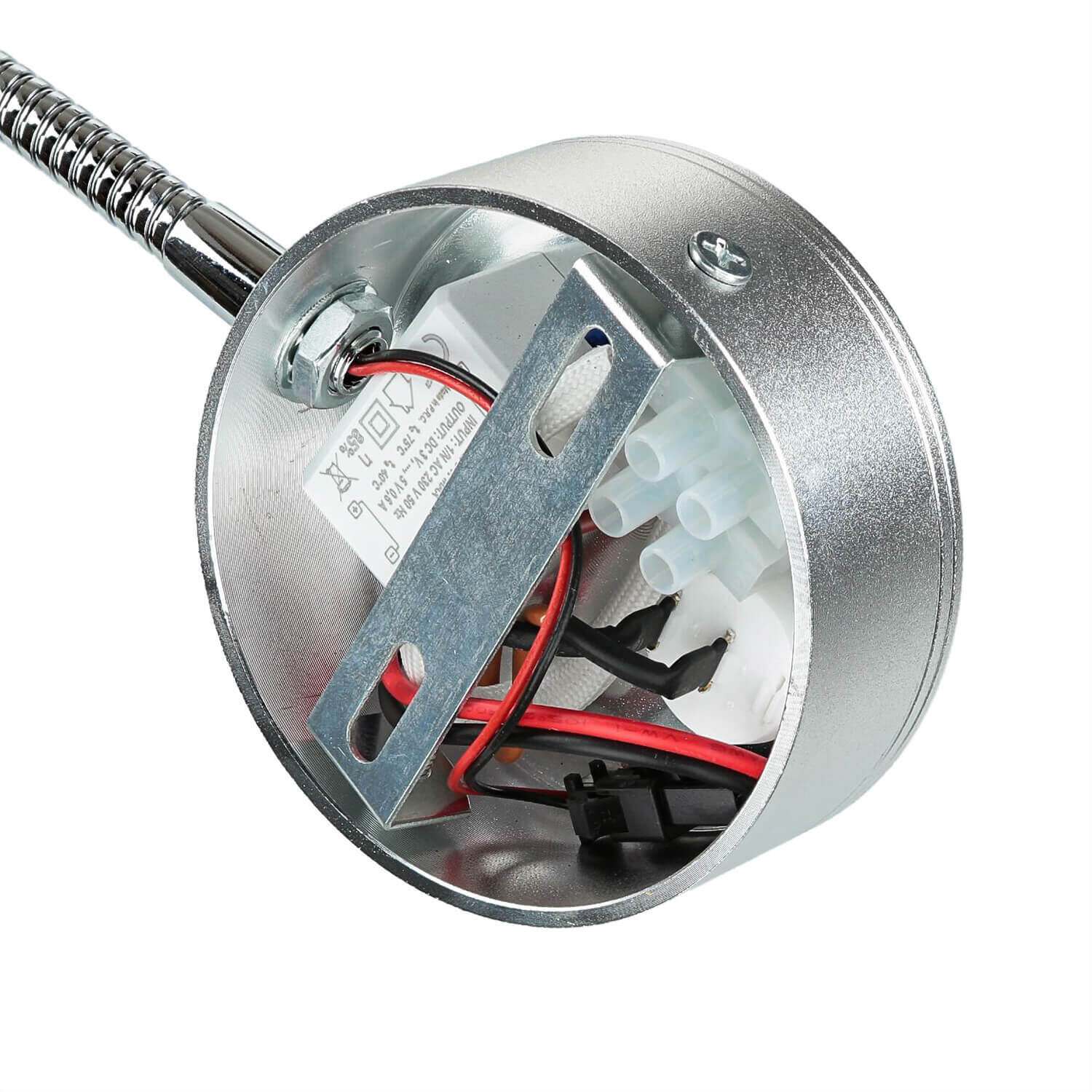 LED Wandleuchte Schalter 4400K Schwanenhals flexibel JAN Spule, Maschine, Rotor, Spirale