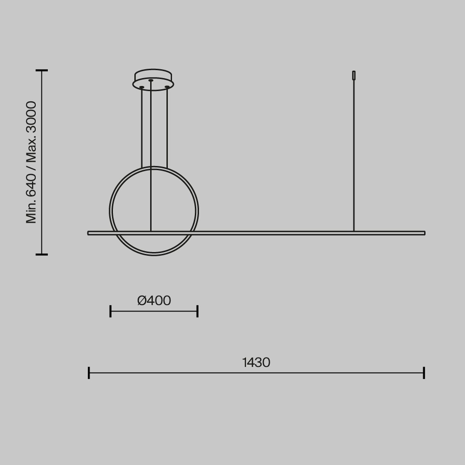LED Pendelleuchte Aluminium mit Farbwechsel 3000-4000 K Diagramm, Handlung