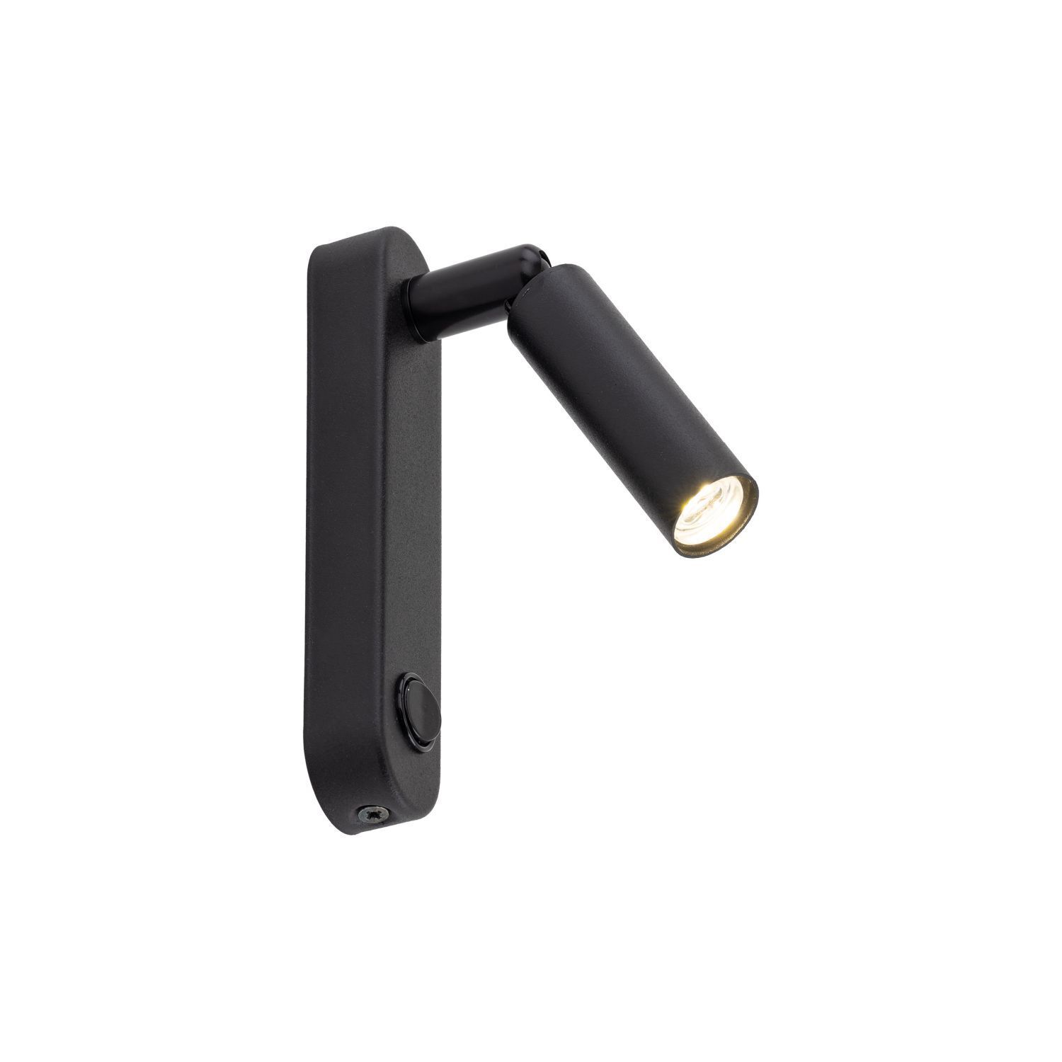 Wandleuchte mit Schalter Metall G9 H: 22cm schwenkbar Schwarz Lampe