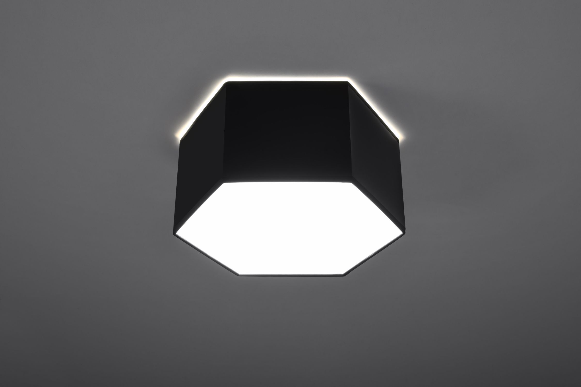 Lampe de plafond à faible éblouissement Moderne plat petit noir 2x E27