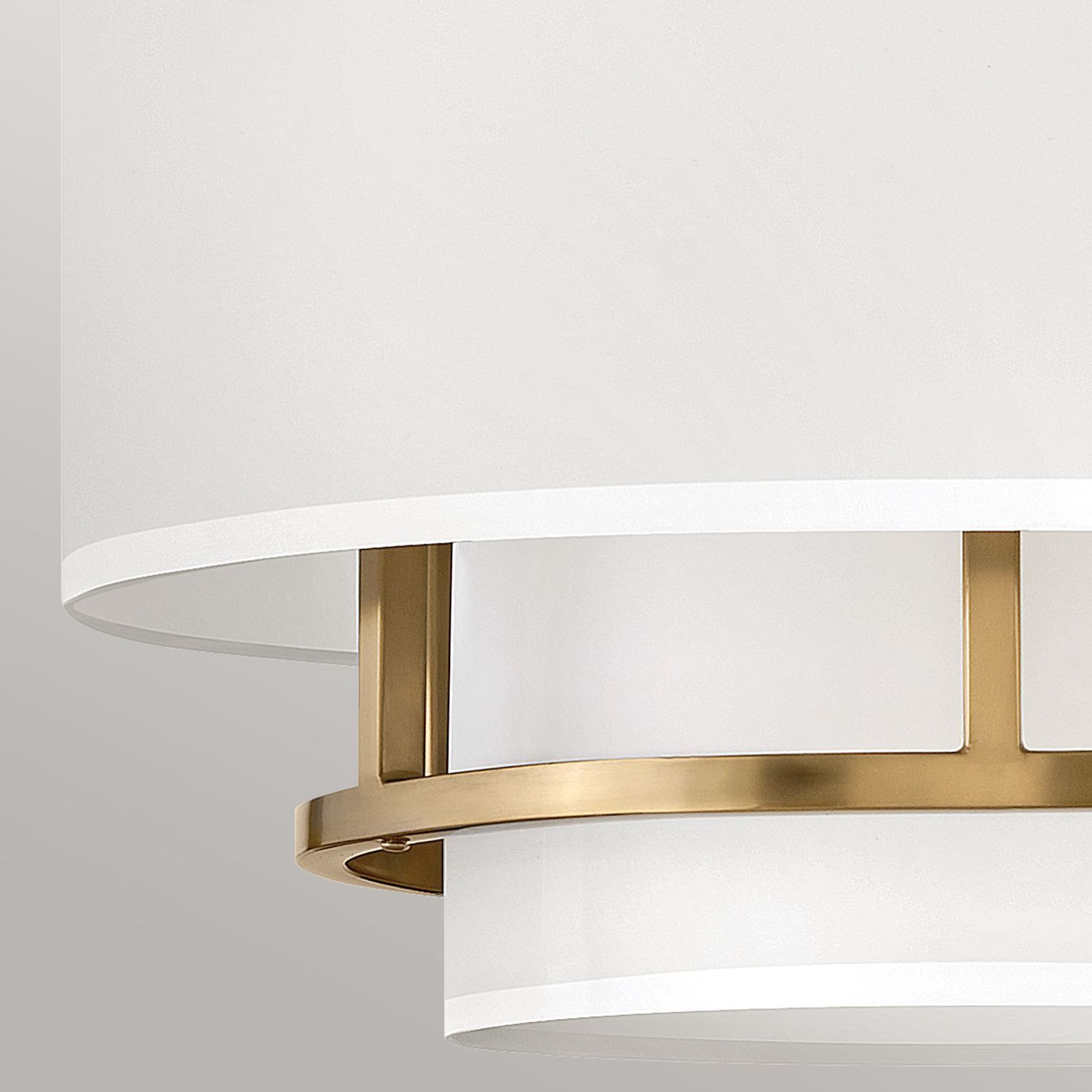 Deckenleuchte rund D: 40,6 cm E14 Modern Metall Stoff