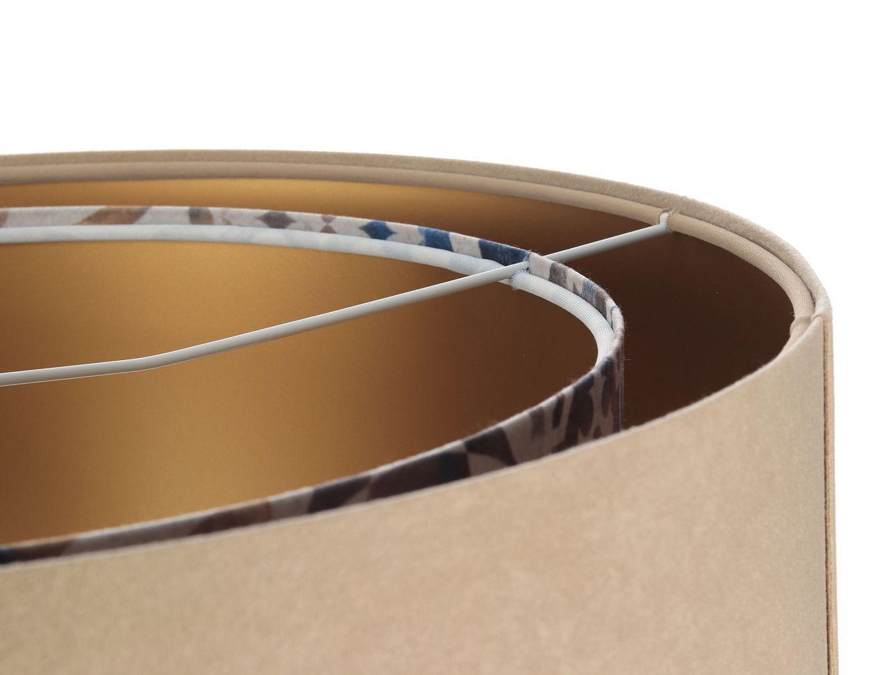 Hängeleuchte Stoffschirm Velours Optik Ø 50 cn wohnlich E27