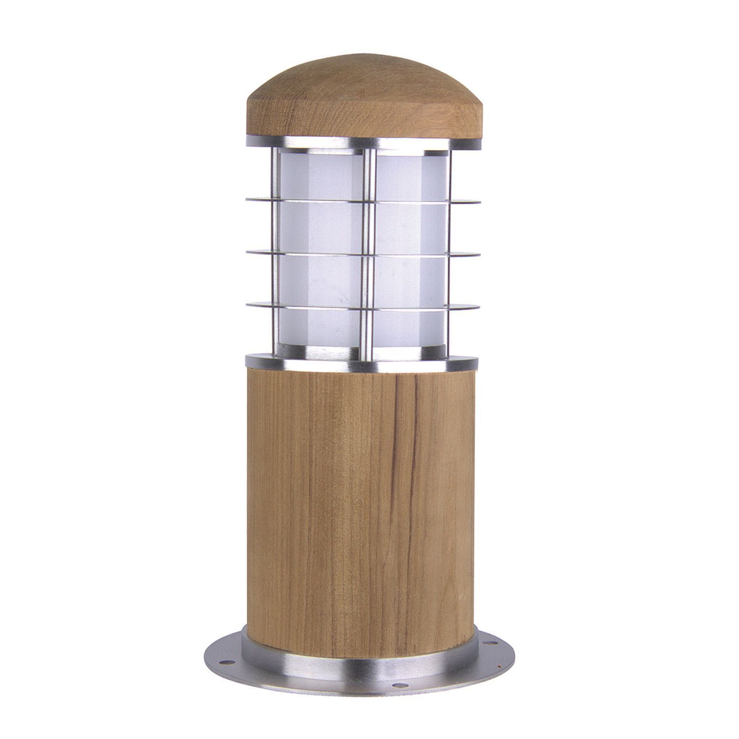 Borne d'éclairage Acier inoxydable Bois 24cm Scandinave IP55 E27