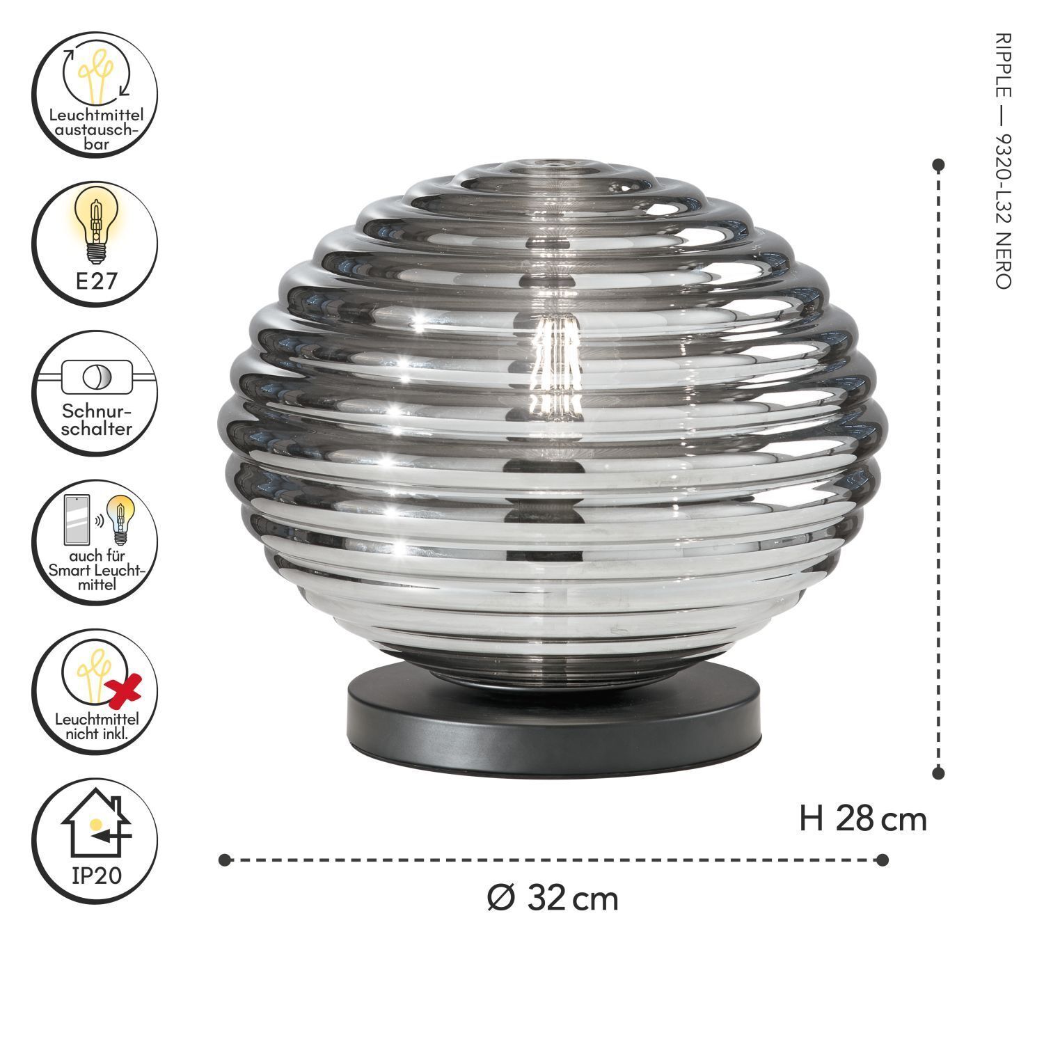 Sphäre, Lampe, Glas, Tischlampe, Töpferei