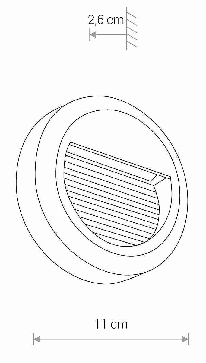 Außen Einbaustrahler LED Schwarz IP54 3000 K 100 lm Ø 11 cm