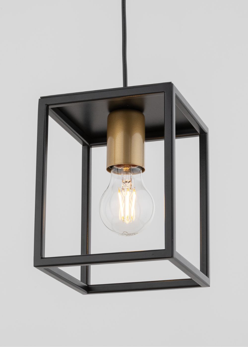 Lampe à suspendre rétro noir or jusqu'à 0,9 m suspendu E27