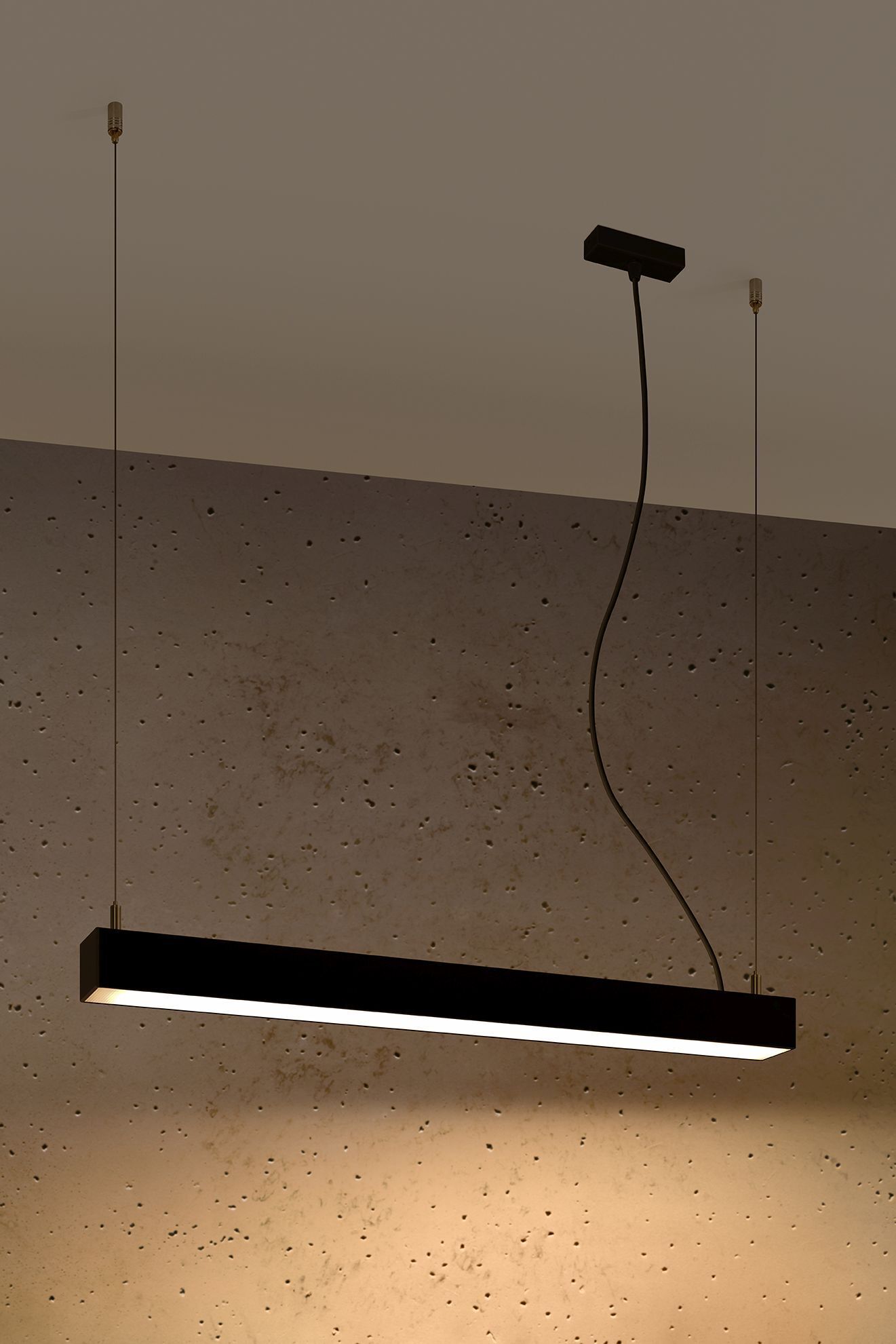 LED Pendelleuchte Schwarz 67 cm Metall 3000 K 2080 lm