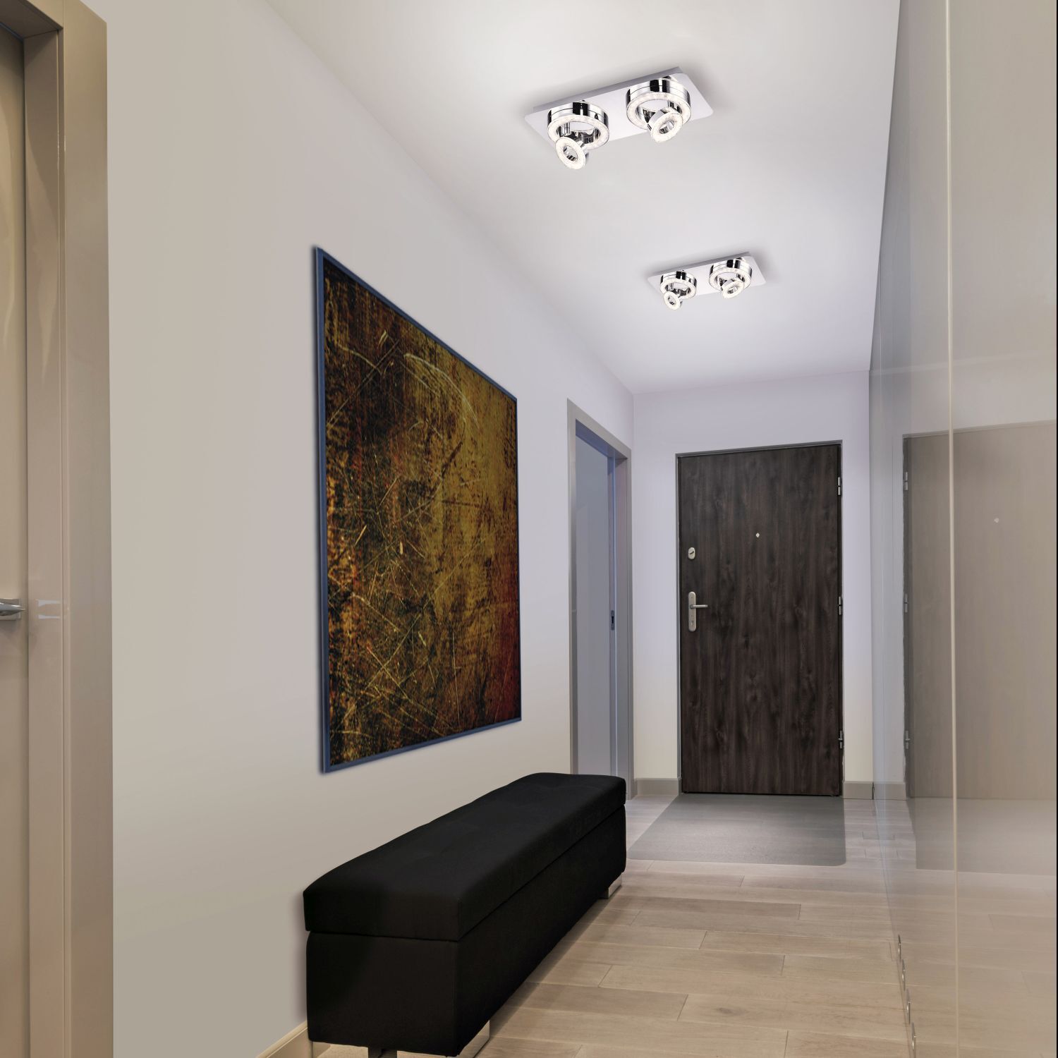 LED Deckenspot Metall flexibel 3000 K 1200 lm Chrom Drinnen, Innenarchitektur, Kunst, Malerei, Foyer