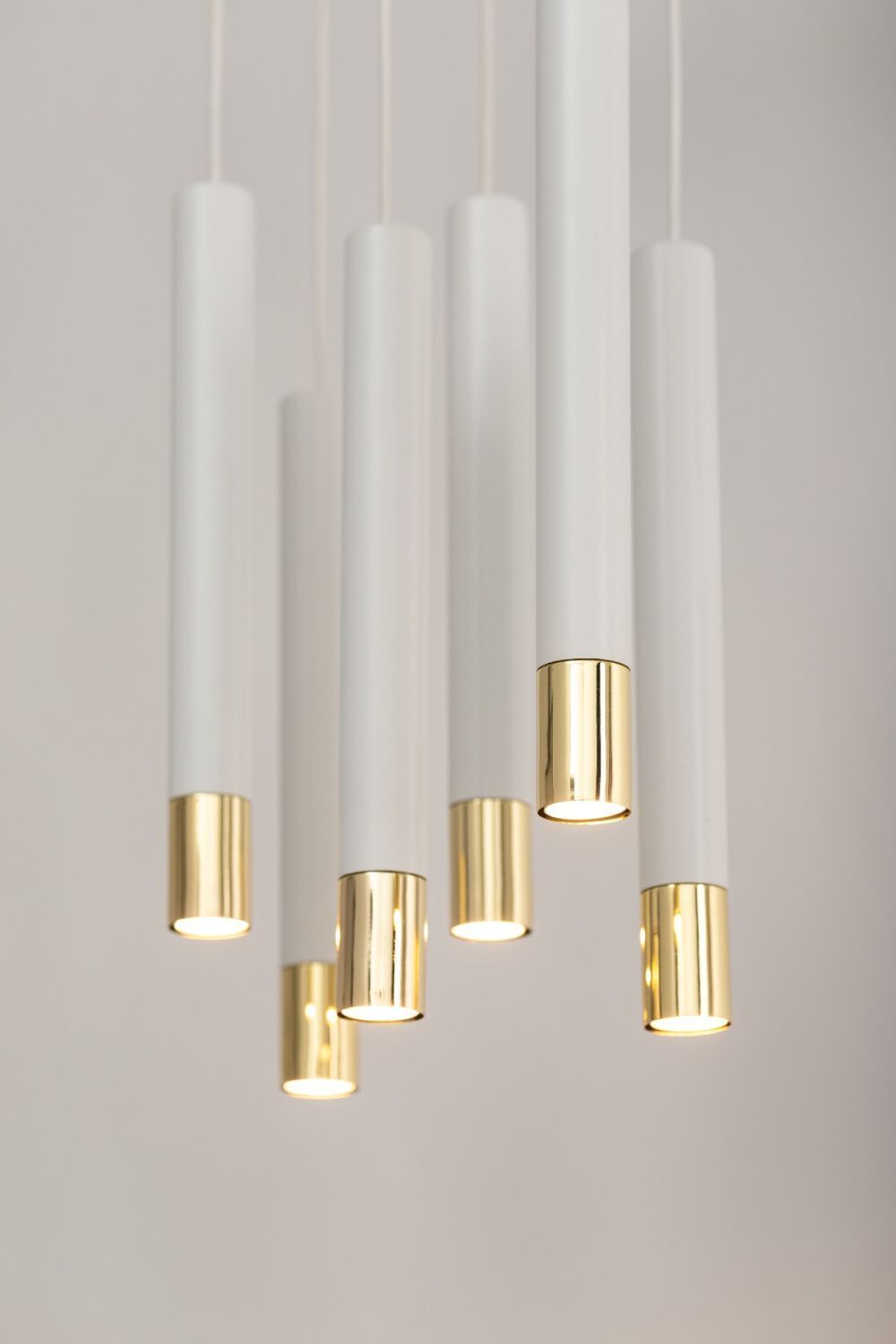Hängelampe Metall Weiß Gold Modern elegant THEANO