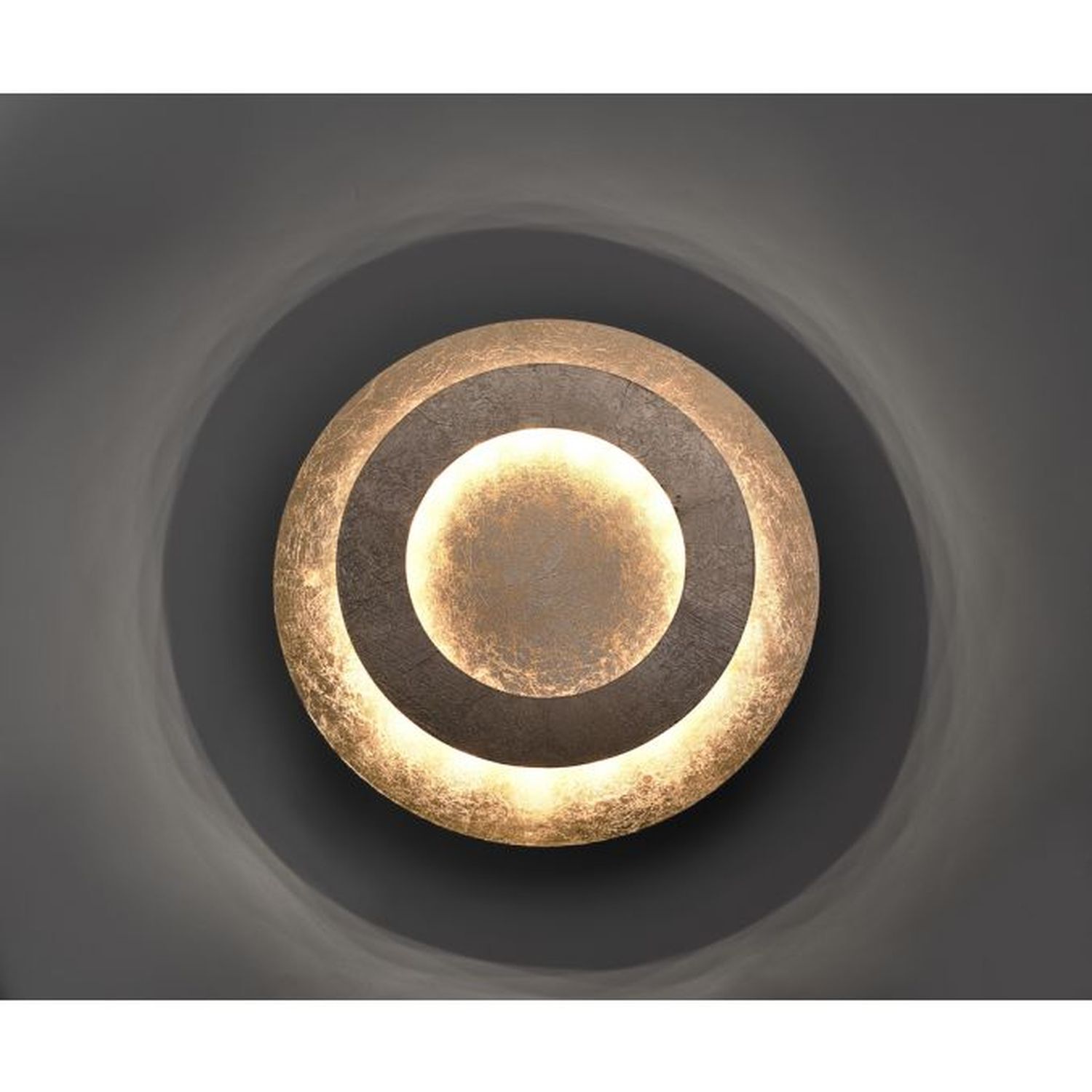 Plafonnier LED en feuille d'or métal 2270 lm Ø40 cm