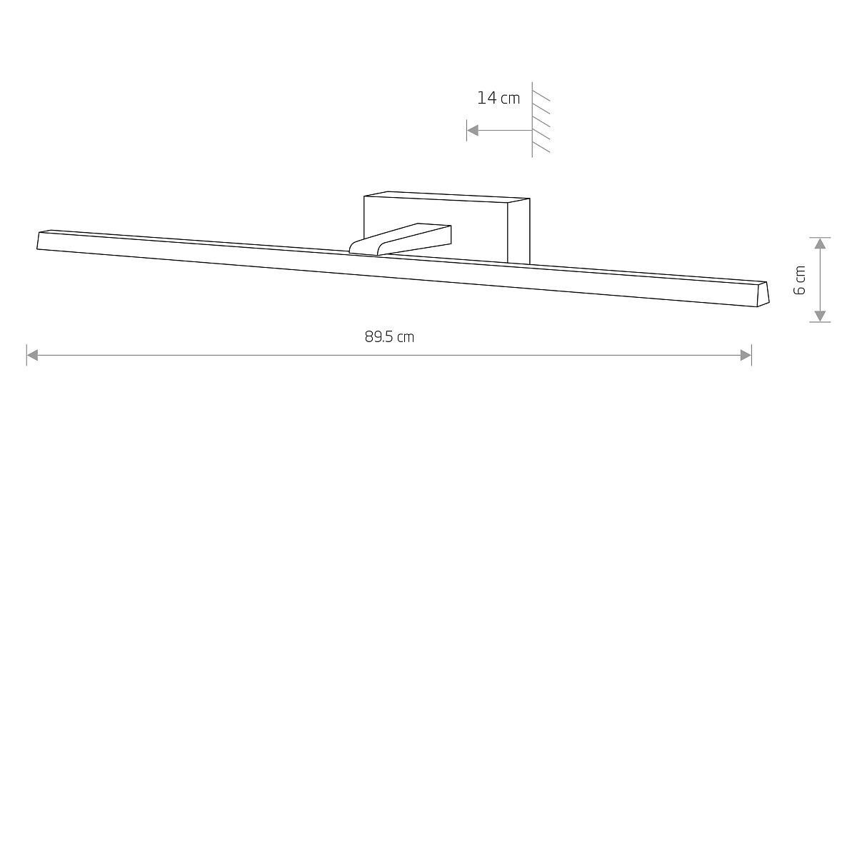 LED Wandlampe Schwarz Aluminium 3000 K Spiegel Bilder