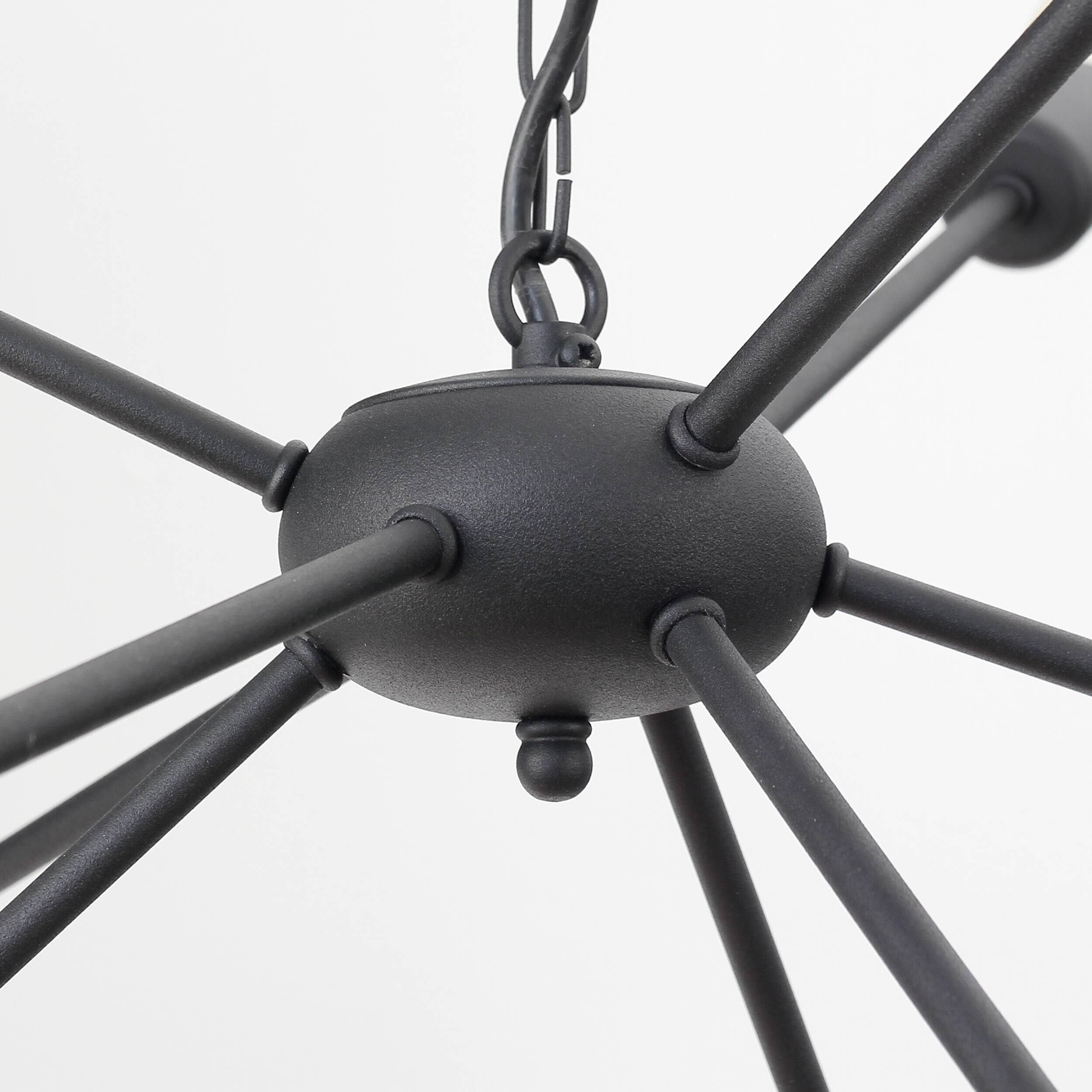 Lampe à suspendre en noir Ø77cm 9-flmg Leuchter, Lampe