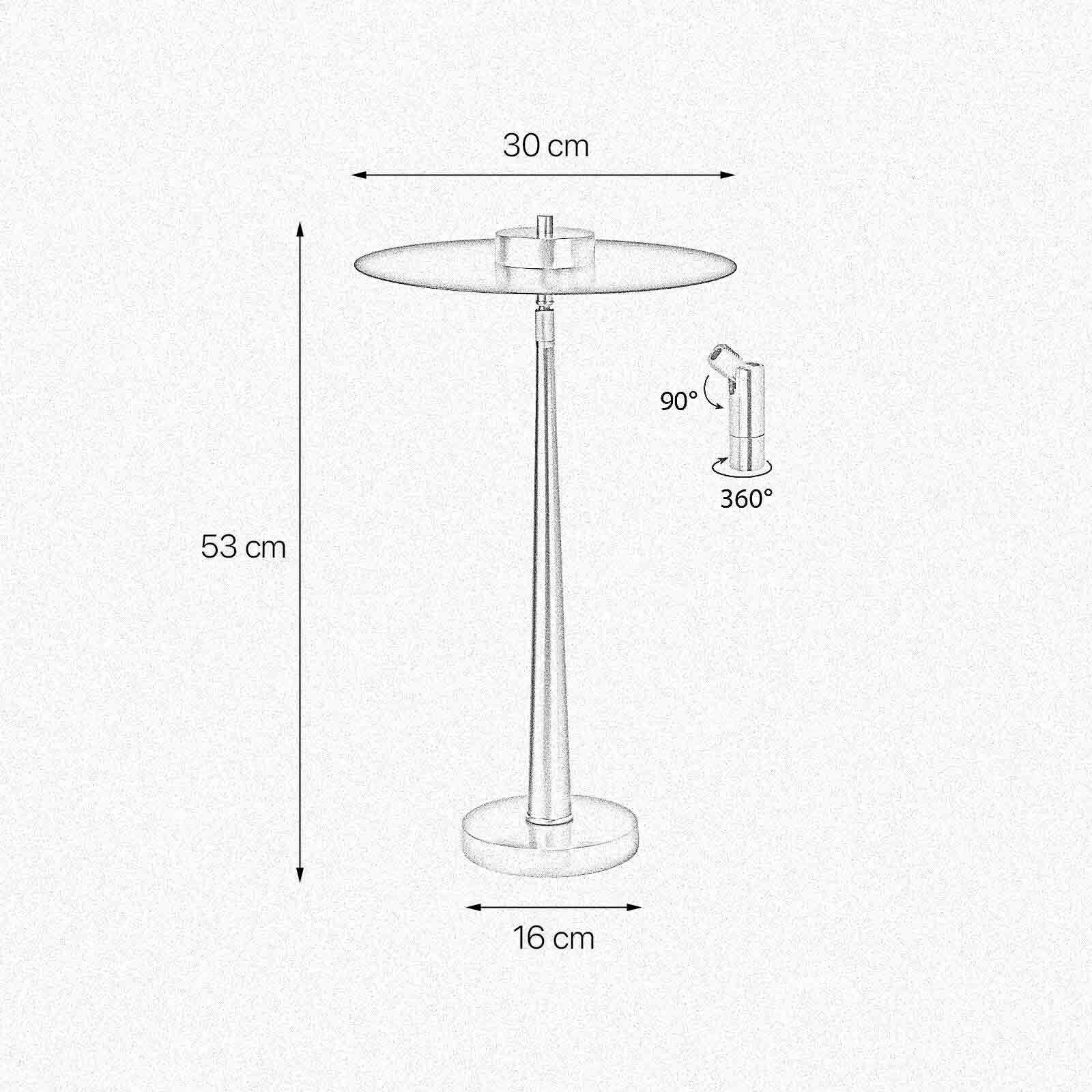Lampe de table LED laiton fer H : 53 cm 2700 K Moderne
