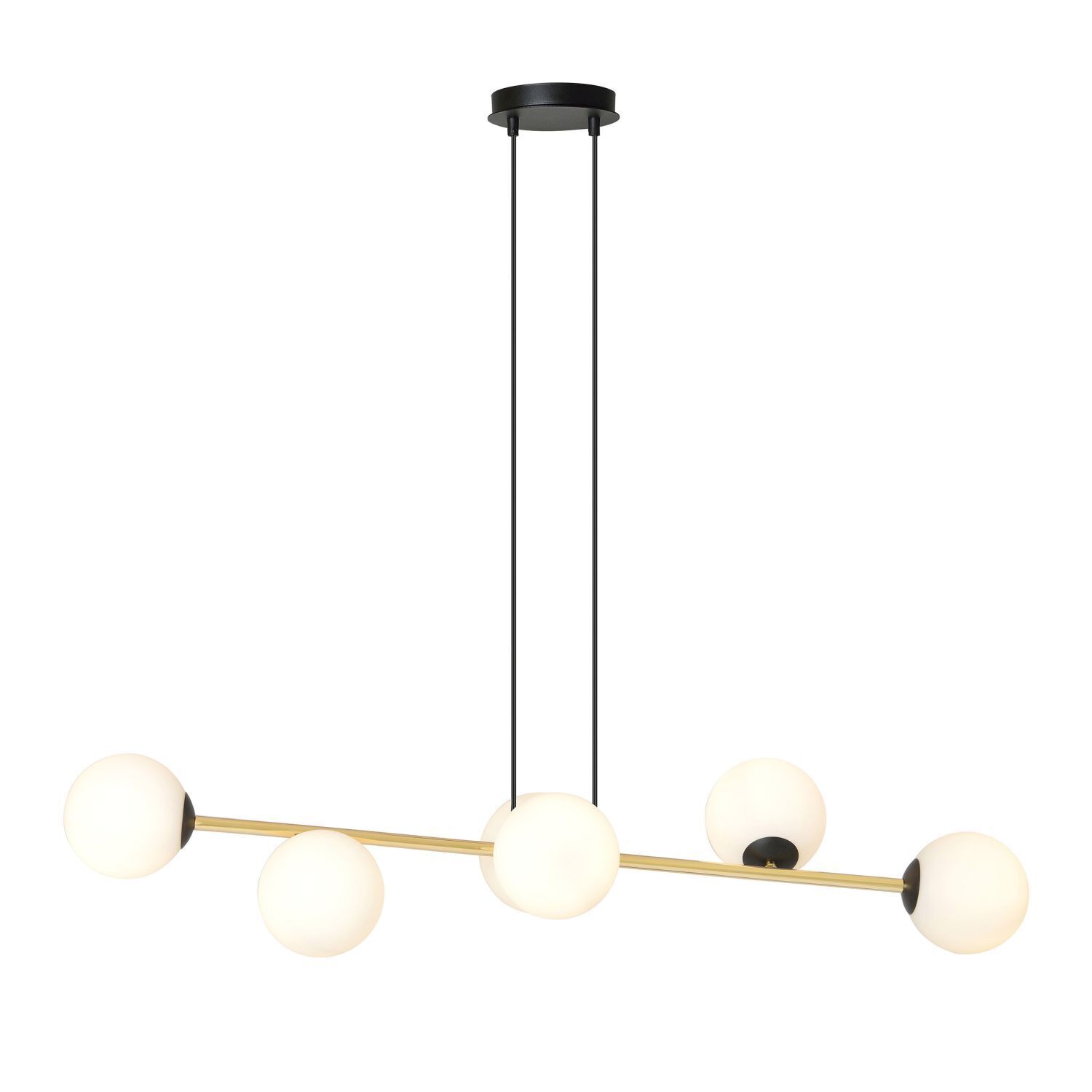 Lampe à suspendre métal verre abat-jour sphérique E14 décoratif